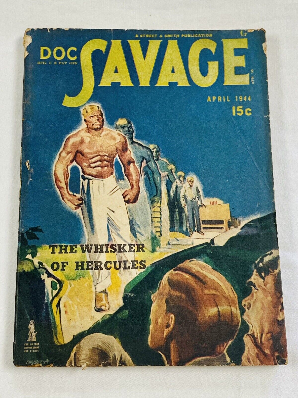 Original Doc Savage April 1944 Pulp Magazine “Whisker Of Hercules” Volume 23 # 2