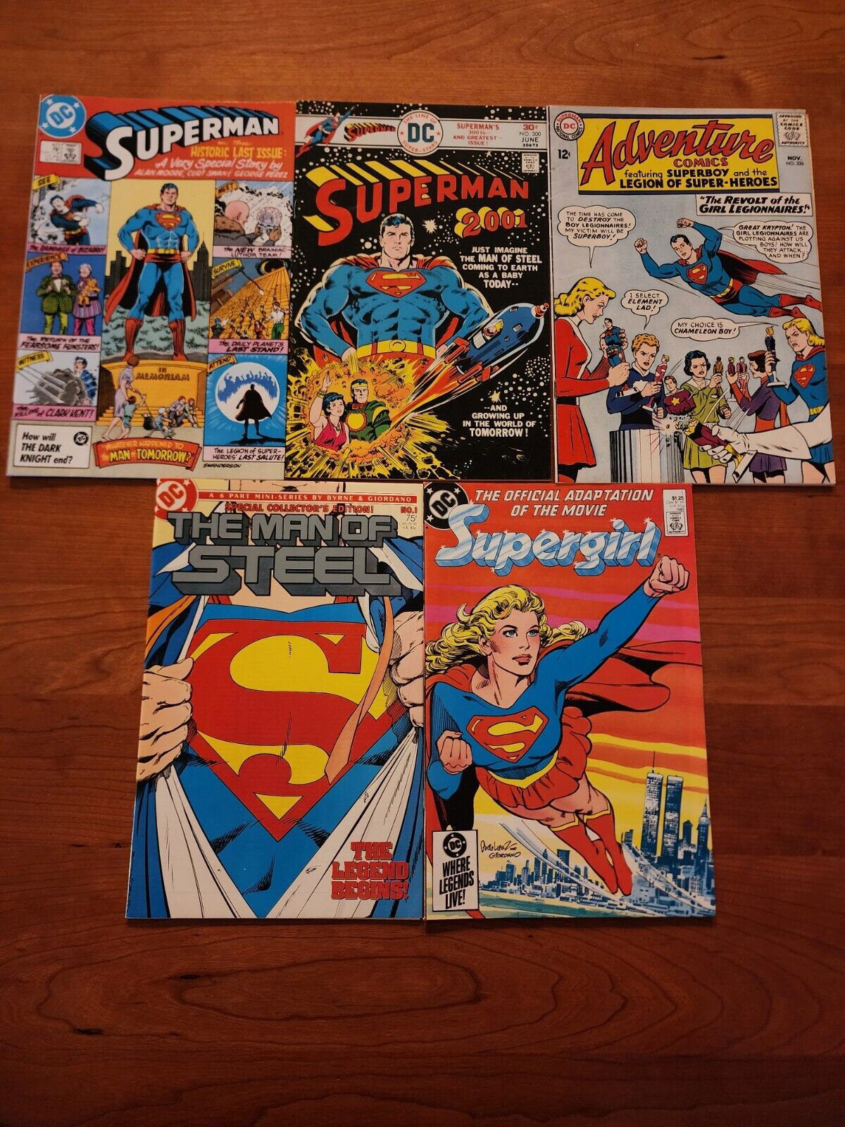 DC Comic Books Lot of 5 - Superman, Man of Steel and Supergirl