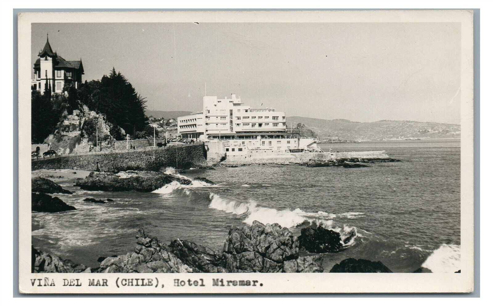 RPPC Vina Del Mar Hotel Miramar CHILE Vintage Real Photo Postcard