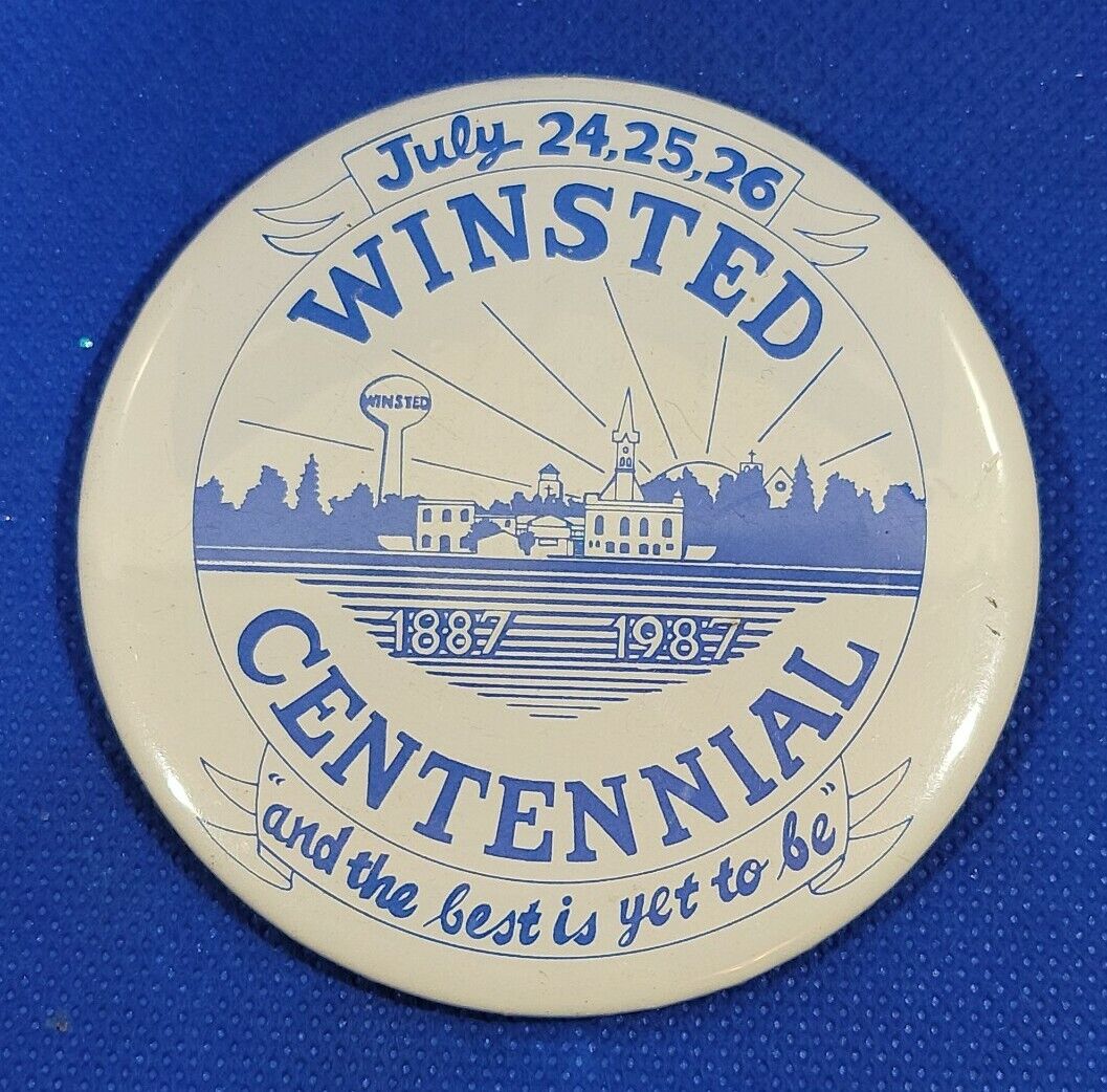 Winsted Centennial 1887-1987 Pinback Button