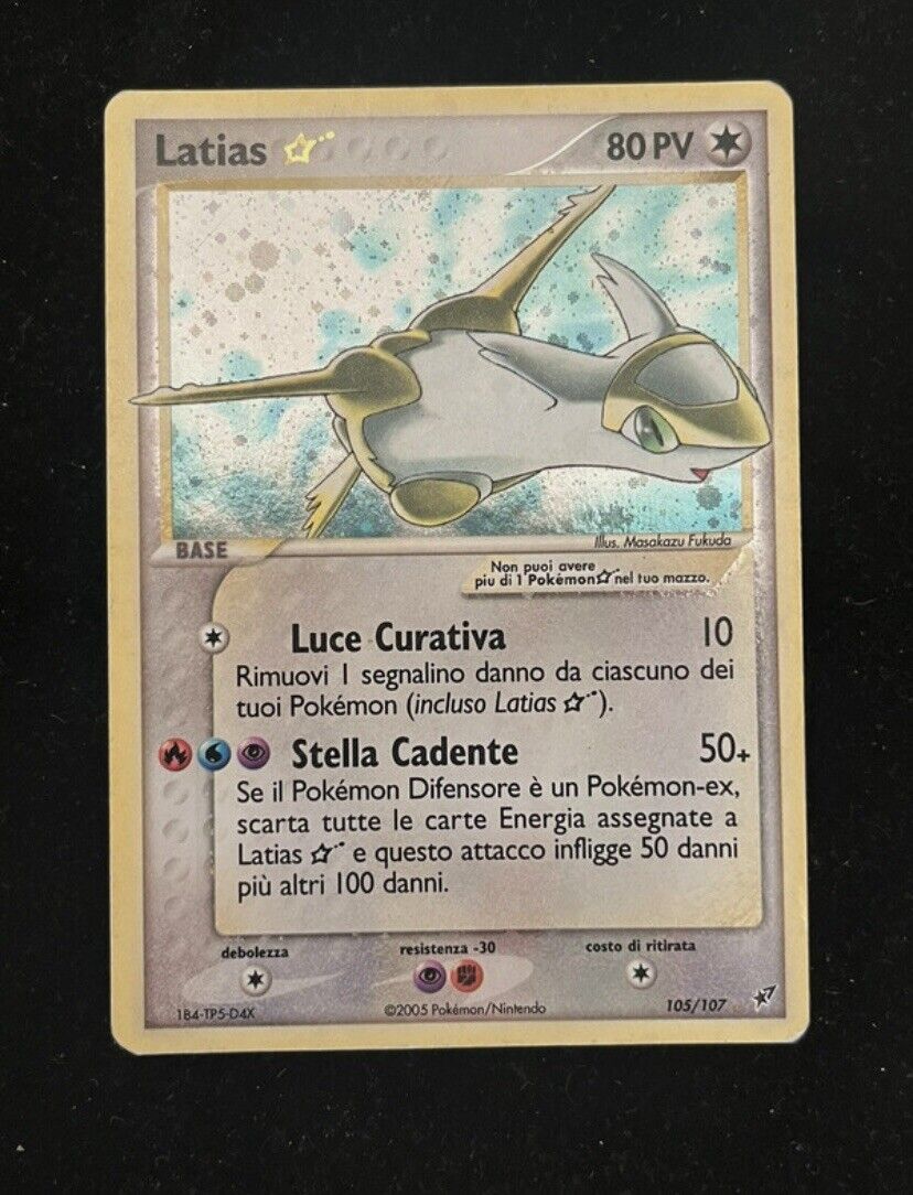 Pokemon Card-Latias-Gold Star-NoPSA-Holo-Ex Deoxys-105/107
