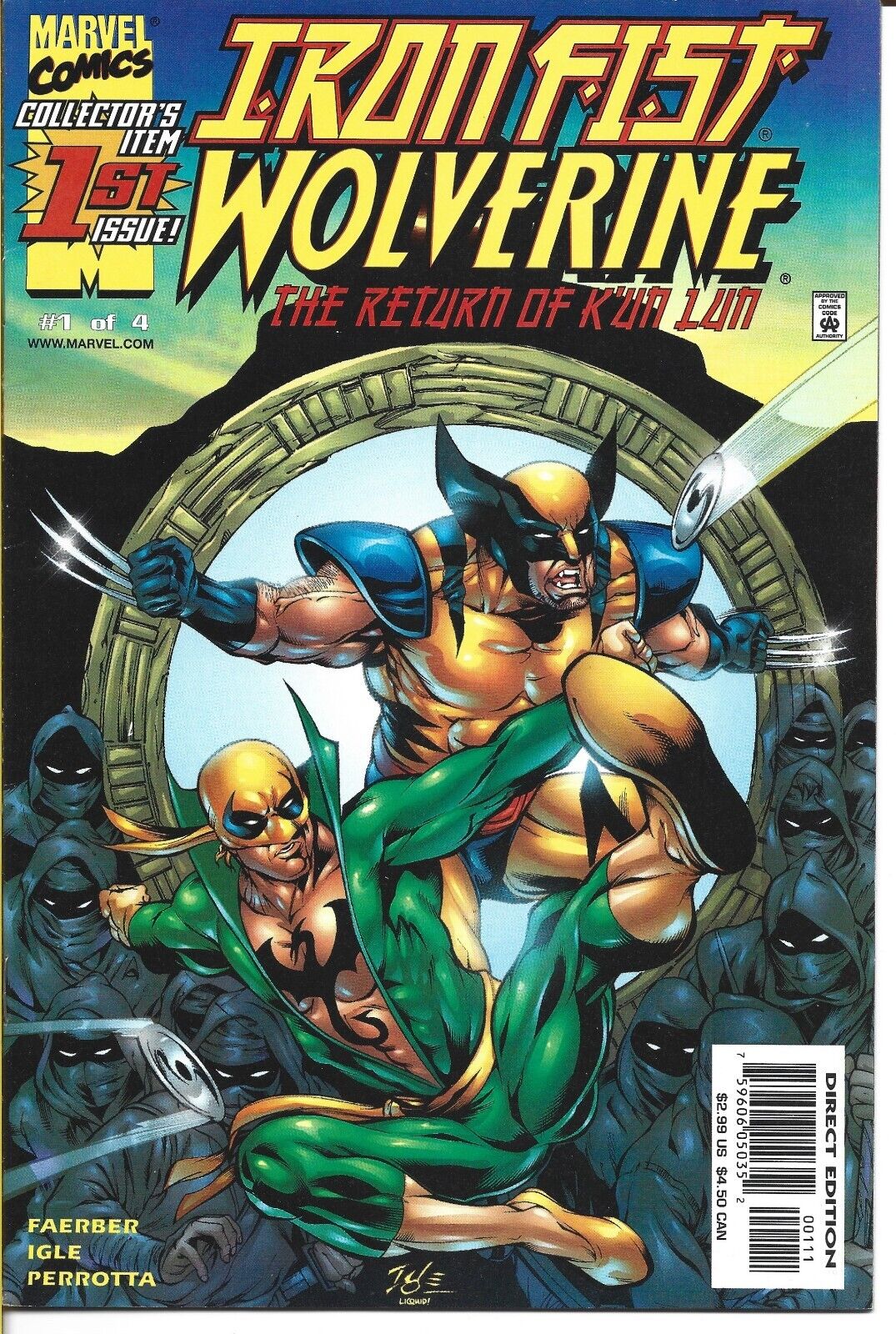 IRON FIST WOLVERINE #1 MARVEL COMICS 2000 BAGGED AND BOARDED