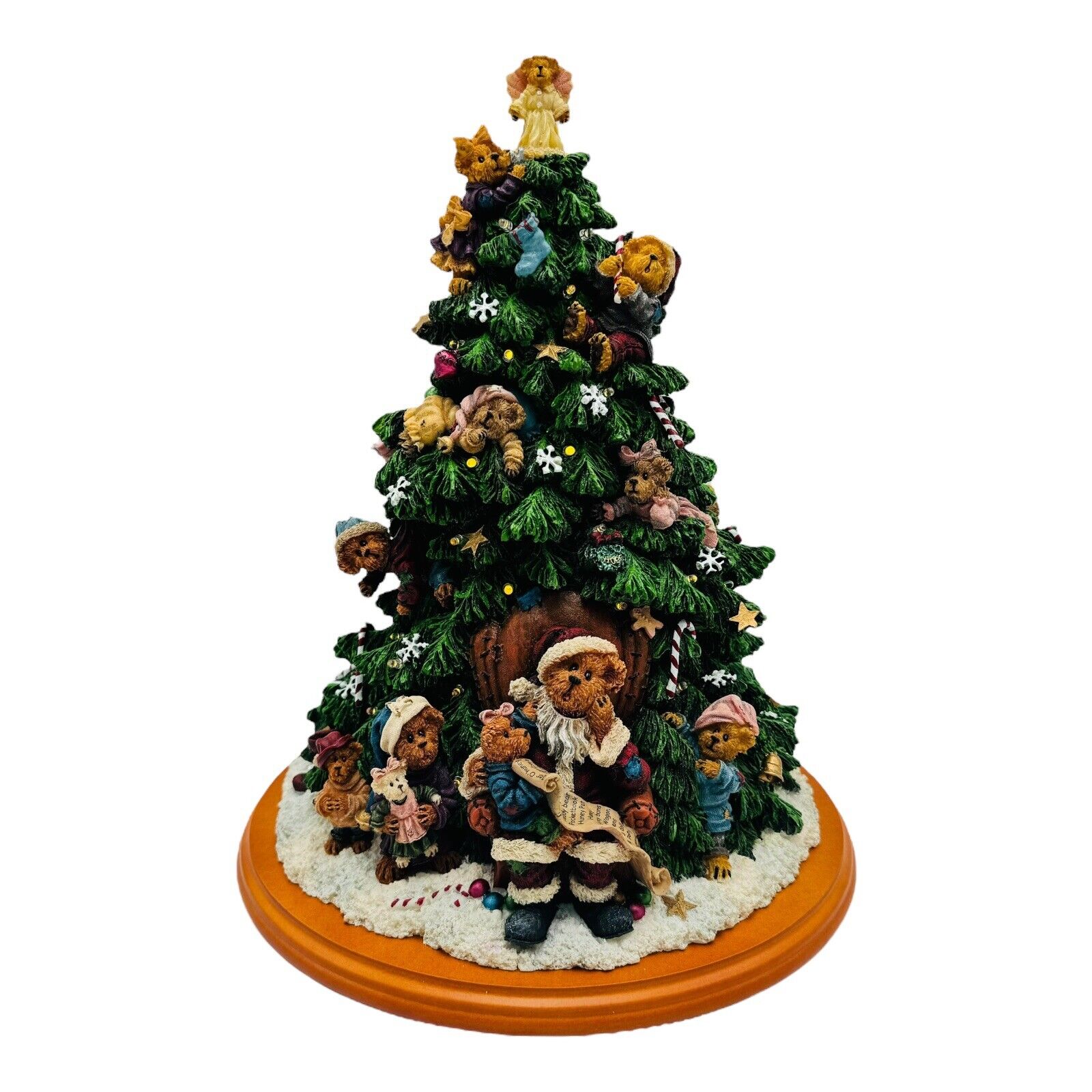 Danbury Mint BOYDS BEARS The Christmas Tree Lights Up 13