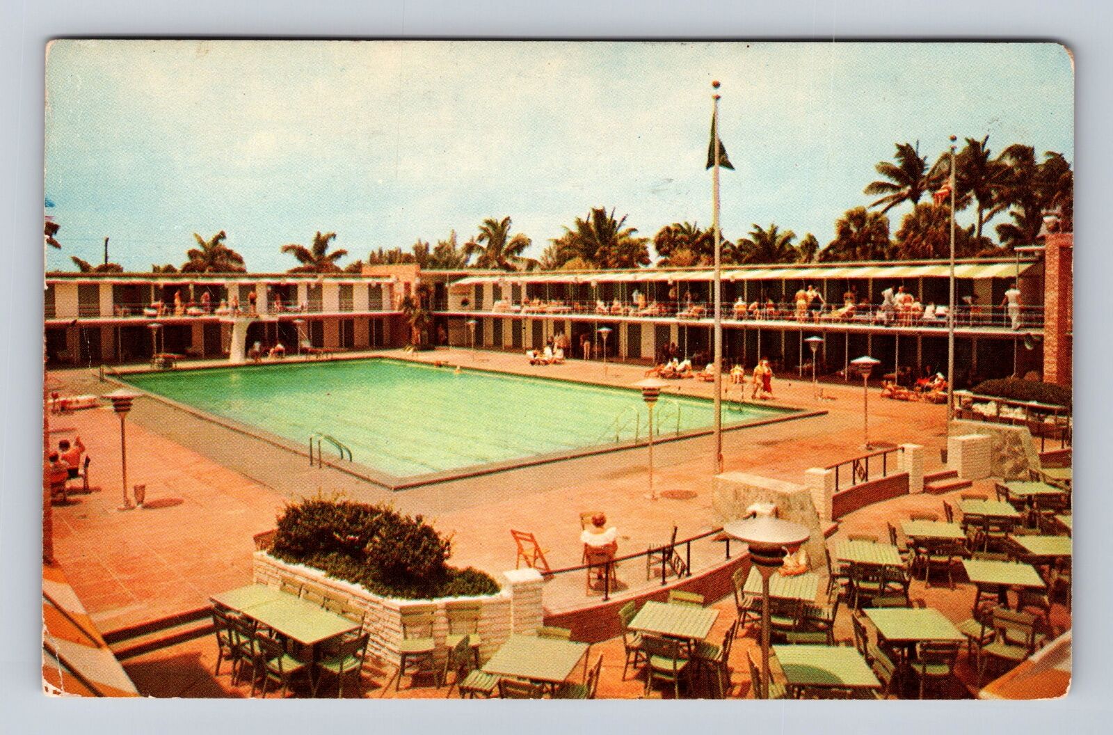 Hollywood FL-Florida, Pool, Cabana Club Hollywood Beach Hotel, Vintage Postcard