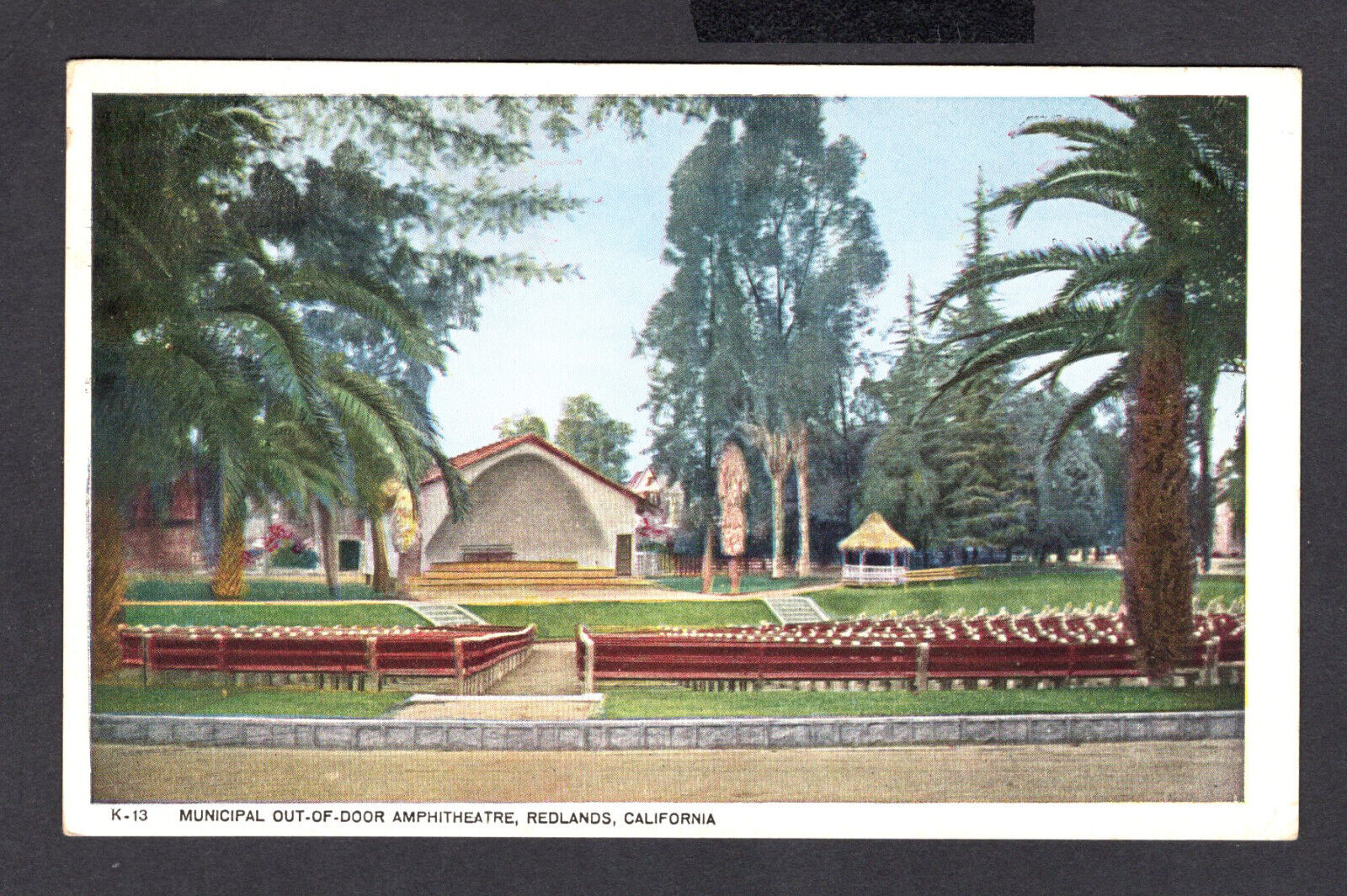 Redlands CA California, Smiley Park Amphitheatre, Antique Vintage Postcard