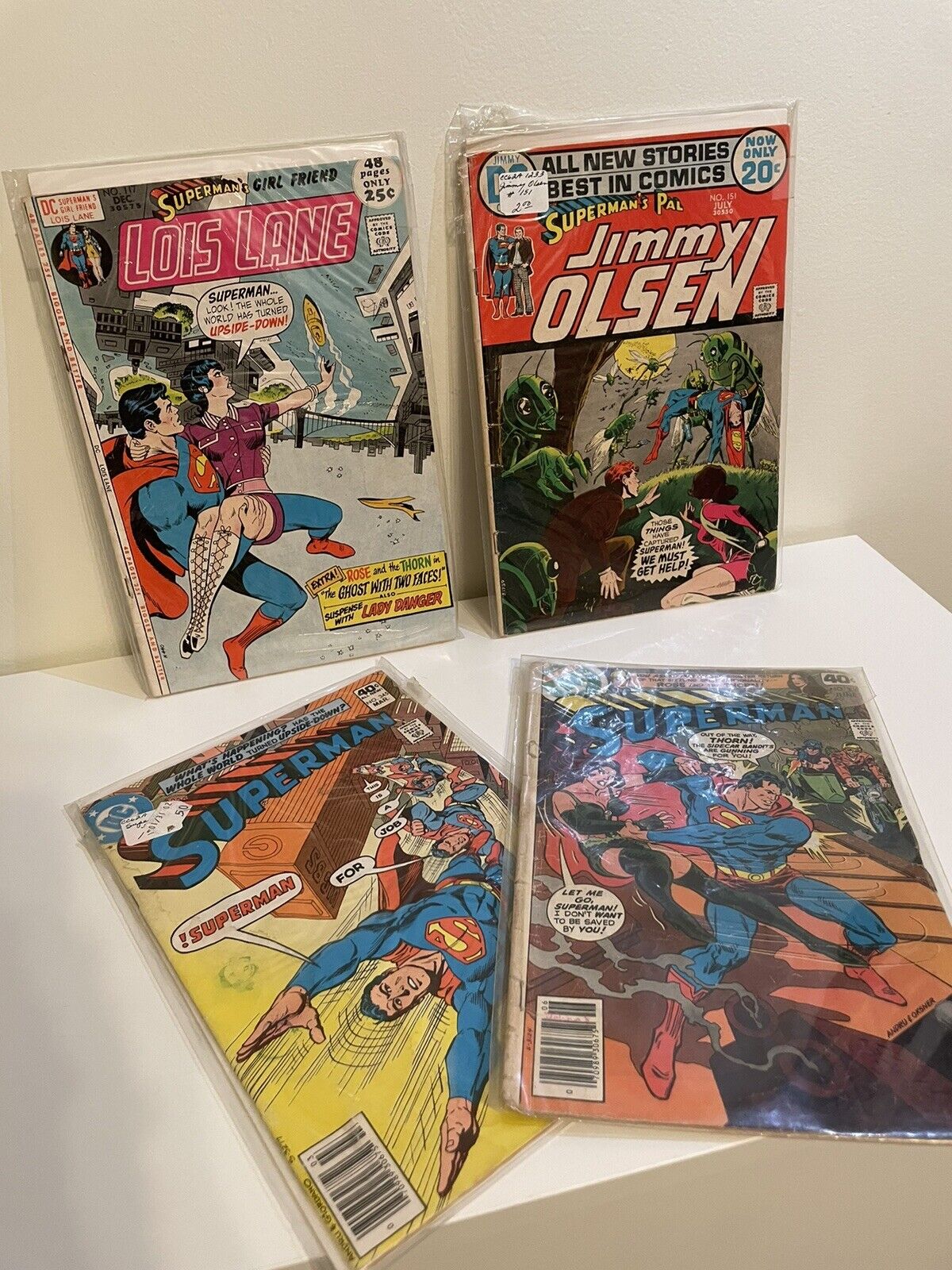 SUPERMAN COMICS  # 117 + 151 + 354 + 336  DC COMICS x 4