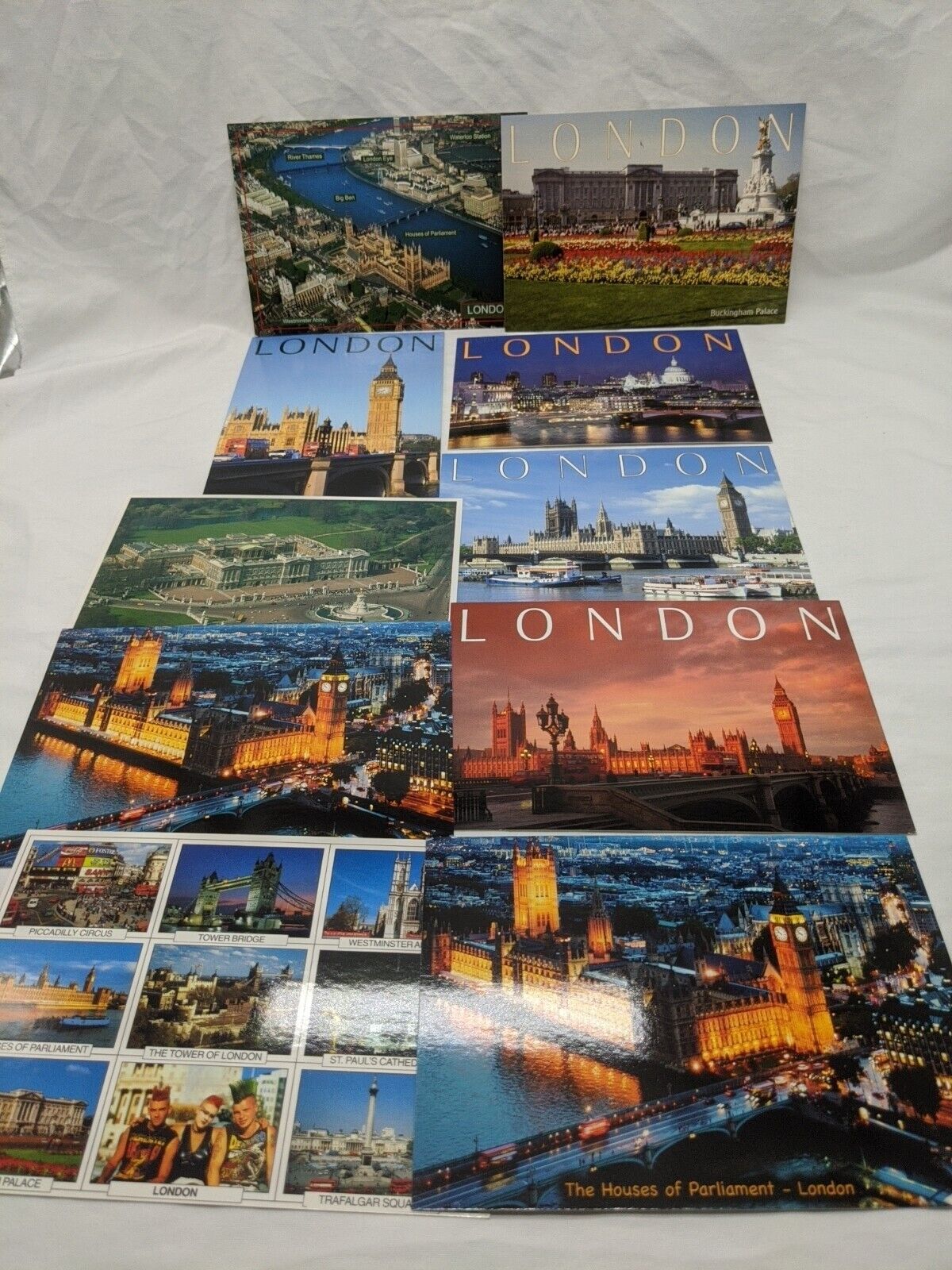 Lot Of (10) London England City Postcards