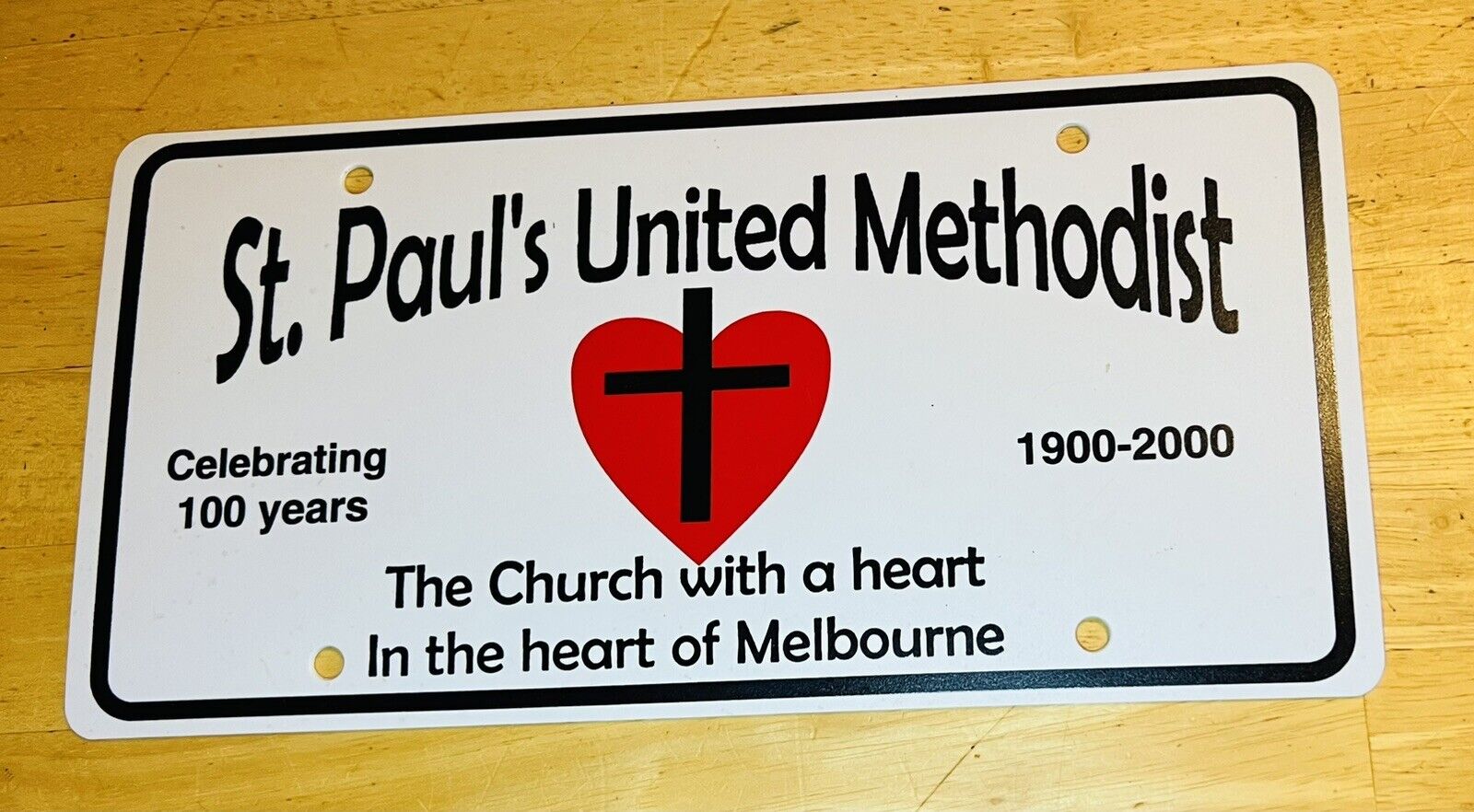 Saint Paul’s United Methodist Melbourne Florida License Plate