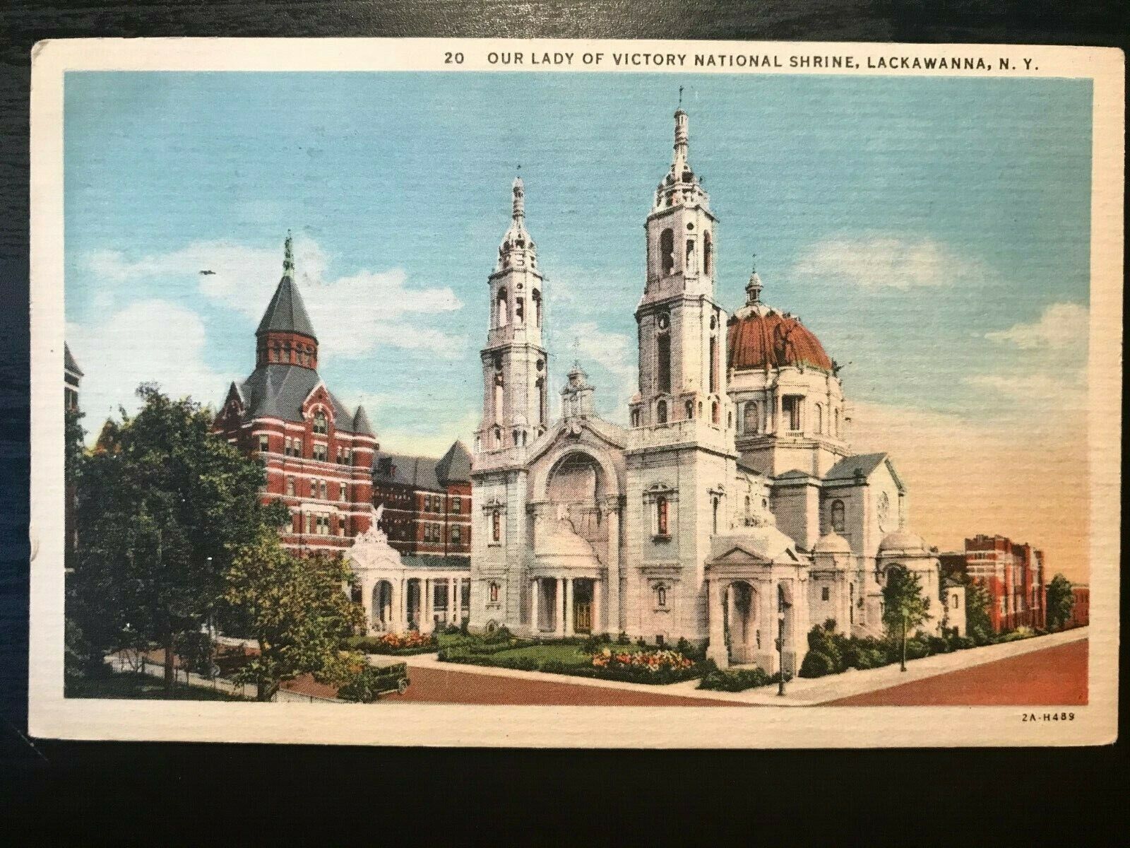 Vintage Postcard 1933 Our Lady of Victory National Shrine Lackawanna N.Y.