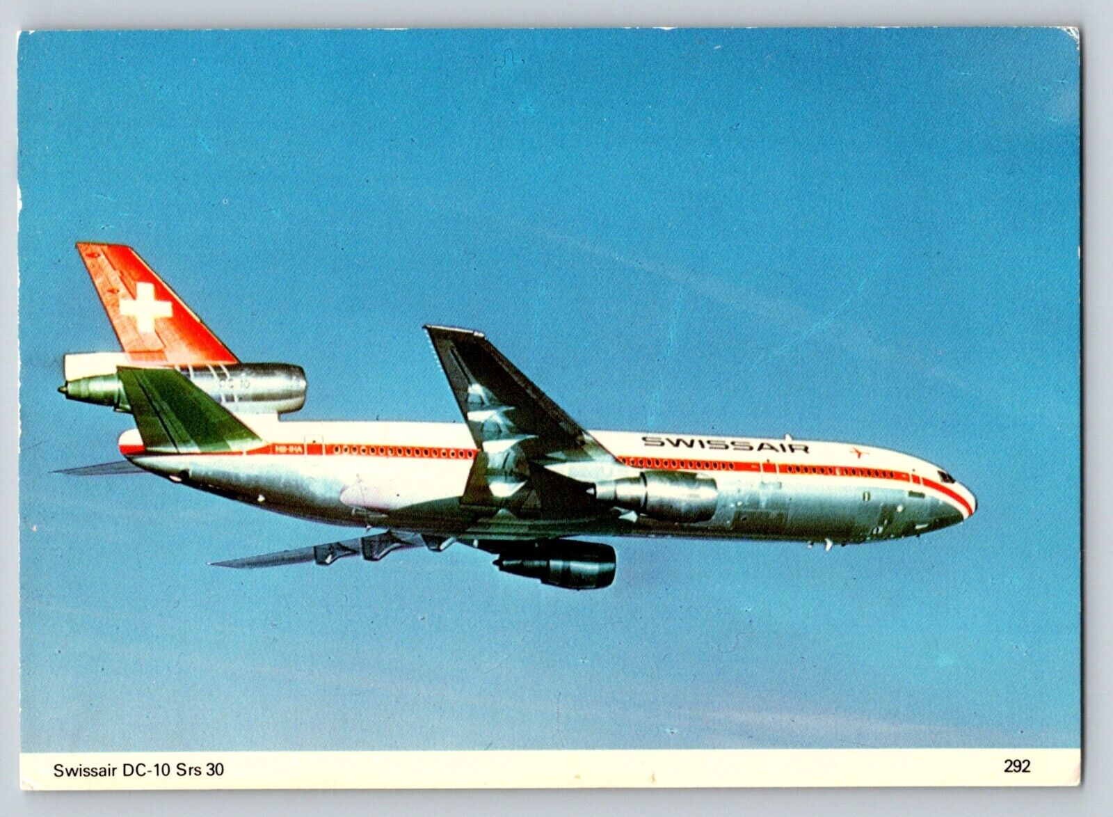 Swissair McDonnell Douglas DC-10-30 Aircraft  Airline Postcard Skilton Aviation