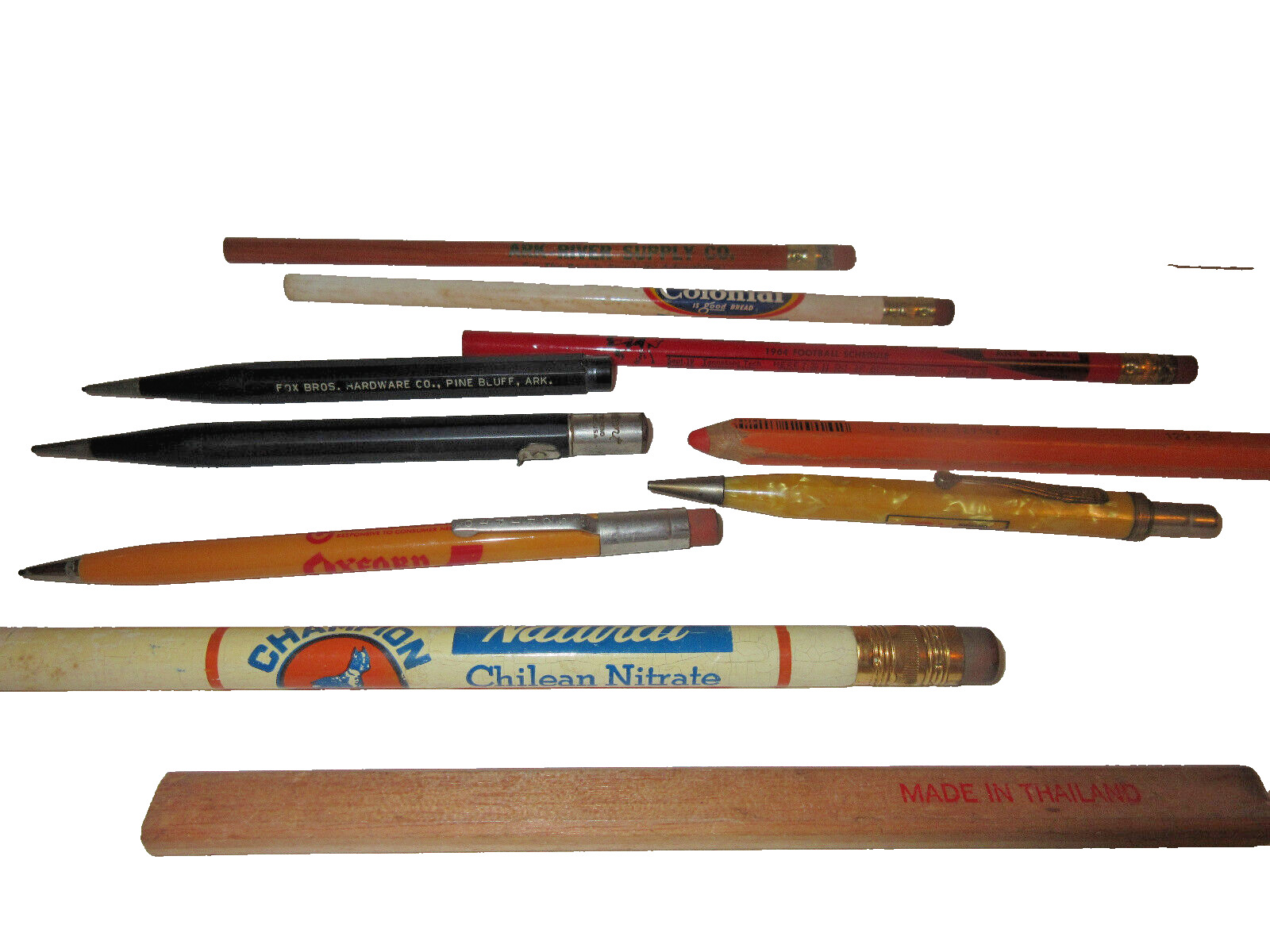 10 Vintage 1930\'s to 1960\'s Advertising Wood ,   Mechanical Pencils & 1 marker