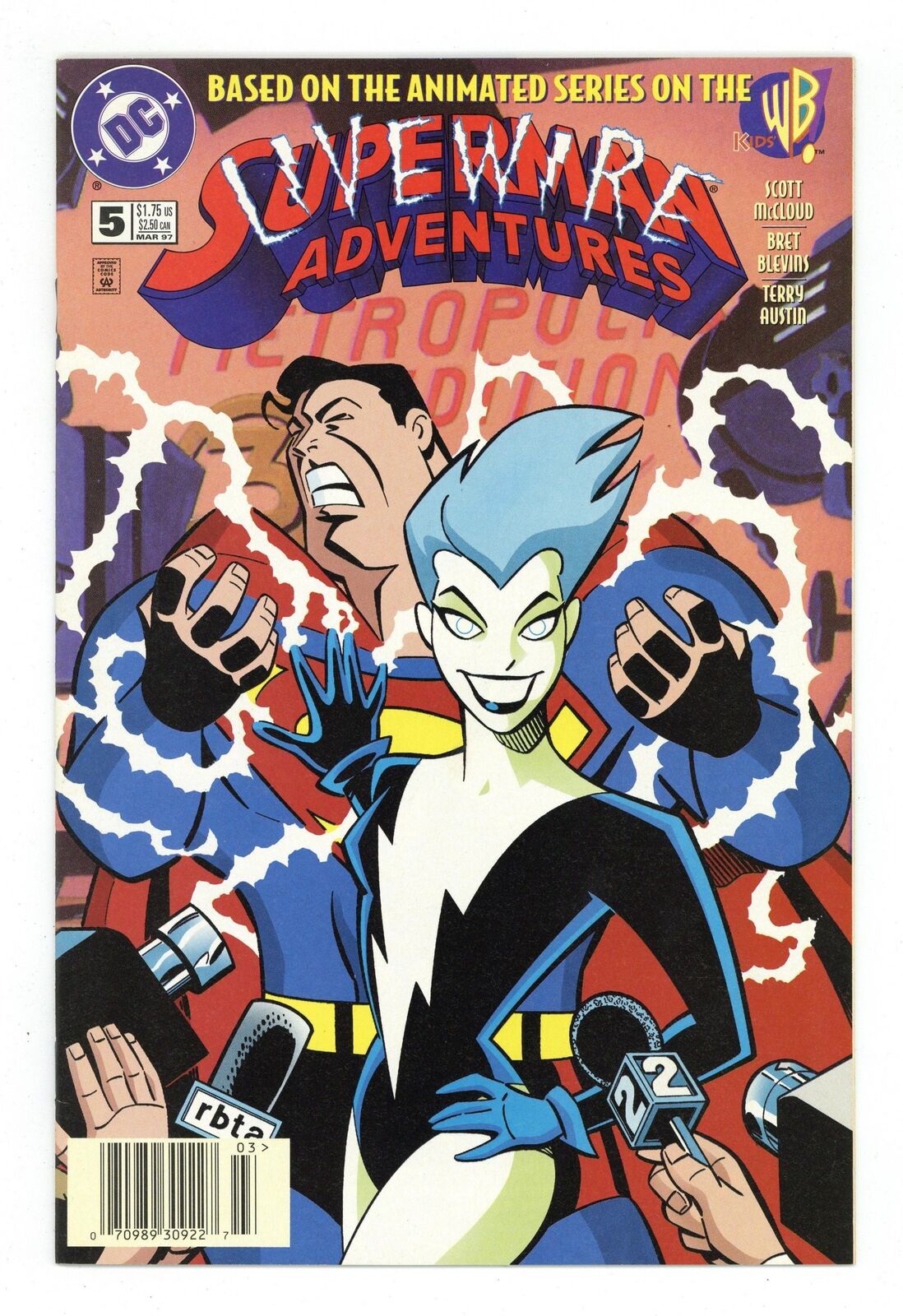 Superman Adventures #5 FN/VF 7.0 1997 1st app. Livewire