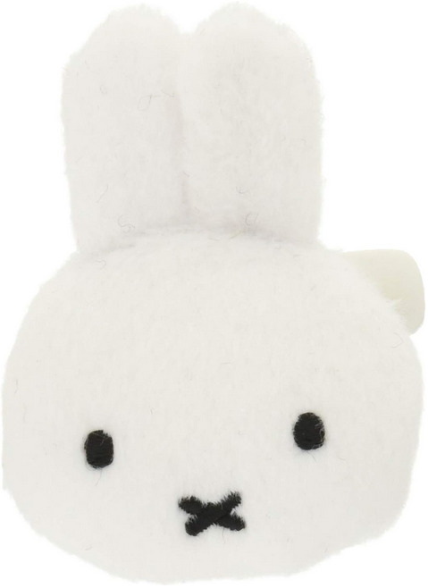 New JAPAN Miffy Rabbit White Fluffy Mascot Cute Badge Brooch Clothing Pin Plush