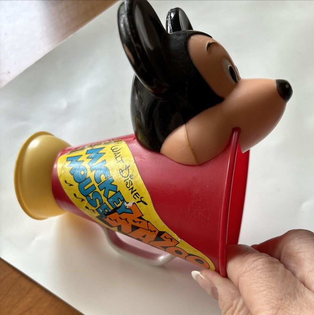 Marx Toys Kazoo Walt Disney Mickey Mouse Vintage Plastic 5x 3 inches Horn