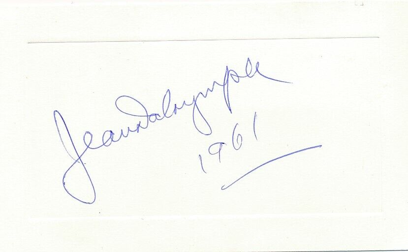 Jean Dalrymple- Vintage Signed Card from 1961