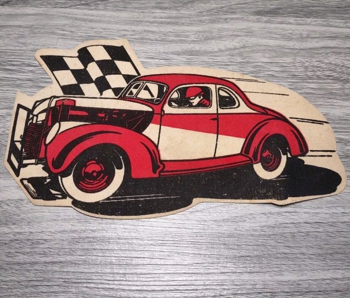 Vintage Modified Stock Car Racing Patch 1940s ~ Rare Soft, Felt-Like 7.5\