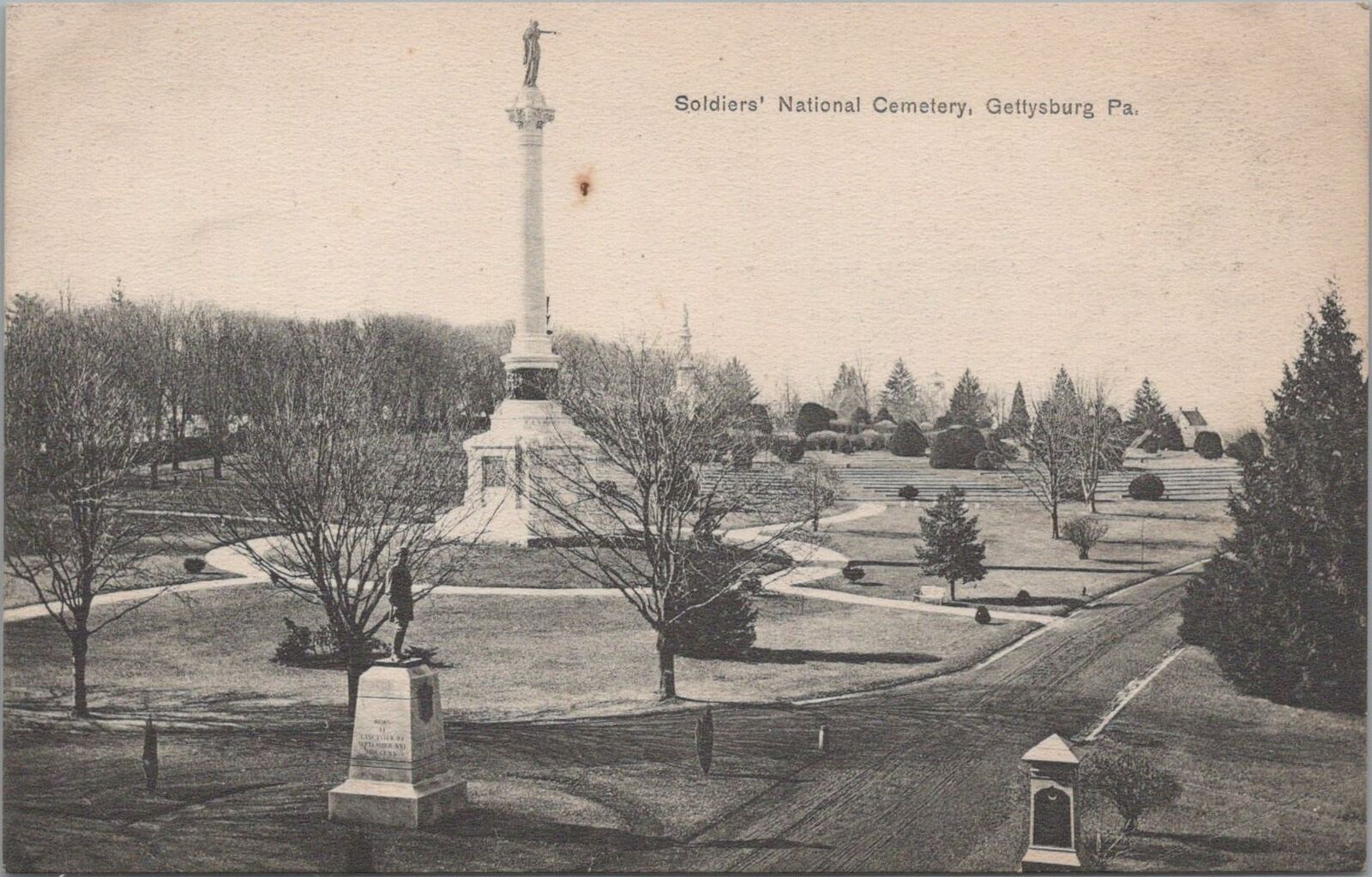 Postcard Soldiers\' National Cemetery Gettysburg PA 