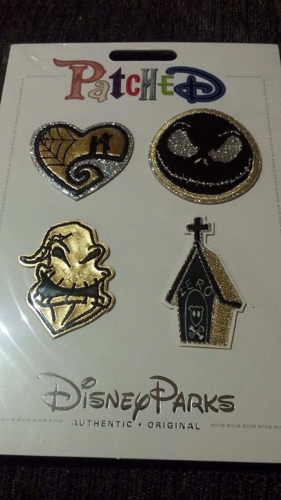 Disney Parks The Nightmare Before Christmas 4 Patch Set Sealed Patched Auth NEW