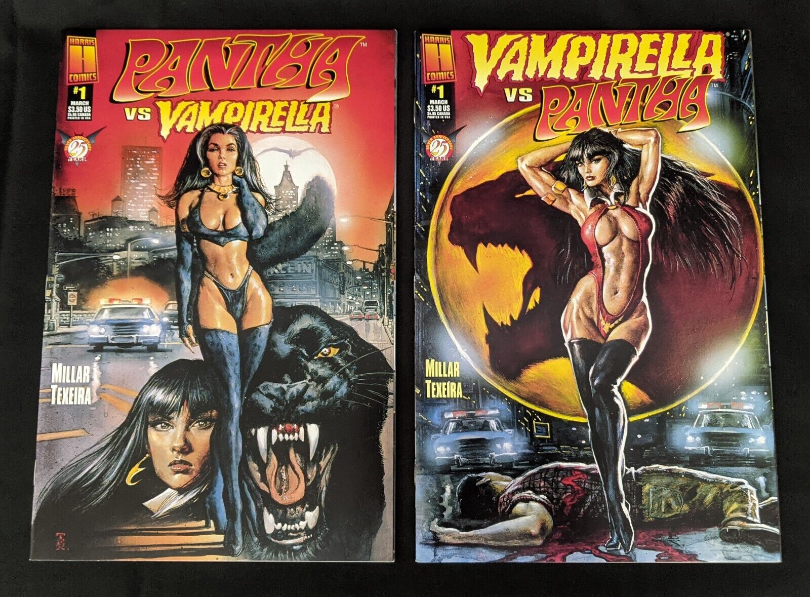 Vampirella vs. Pantha #1 & #1B Variant [1997 Harris / Texeira Cover] VF+ / NM-