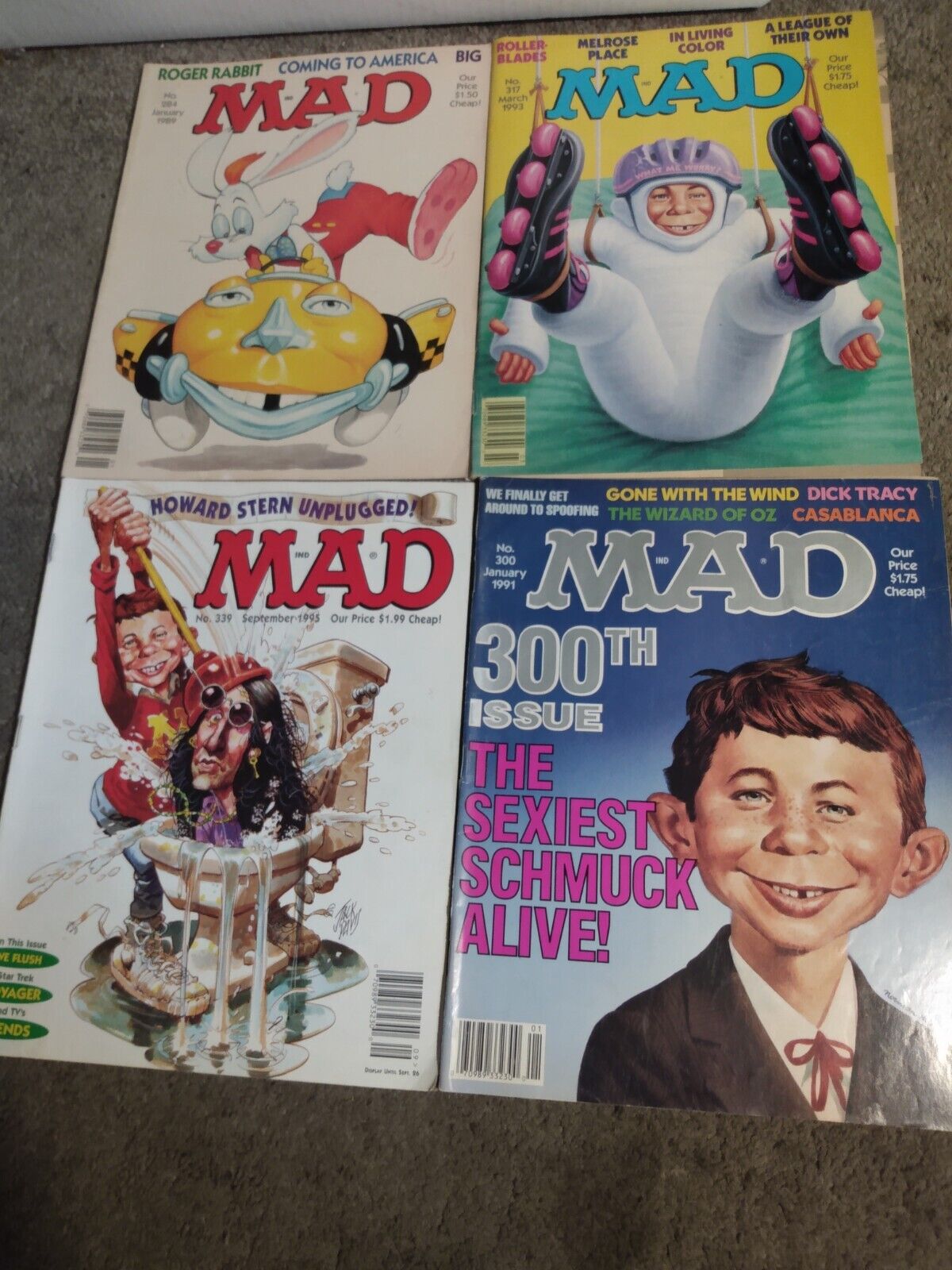 Mad Magazine Lot ~ 300th, Stern, R. Rabbit (1989~95)