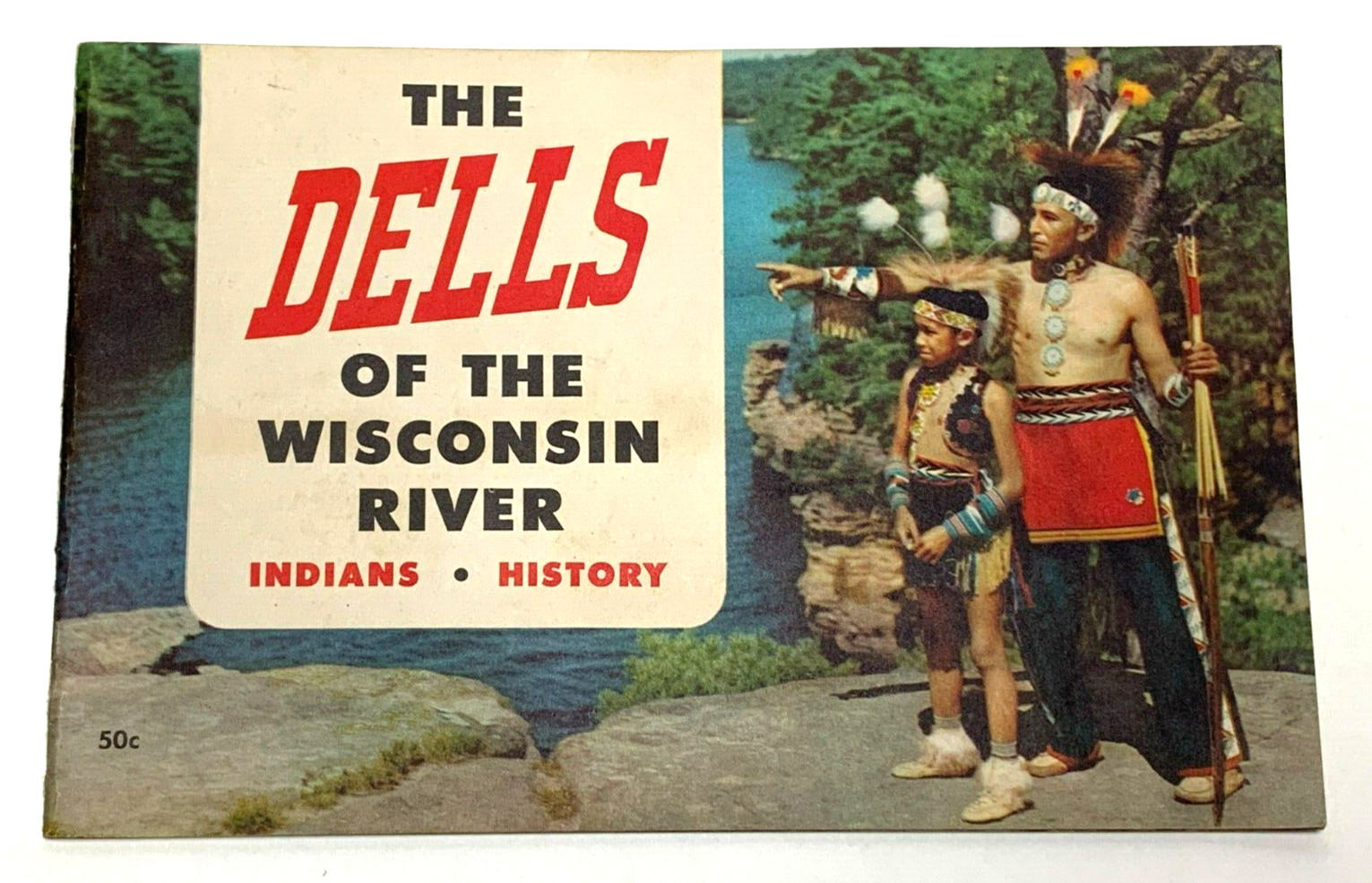 Vintage 1954 THE DELLS OF THE WISCONSIN RIVER Pamphlet Brochure EAU CLAIRE, WI