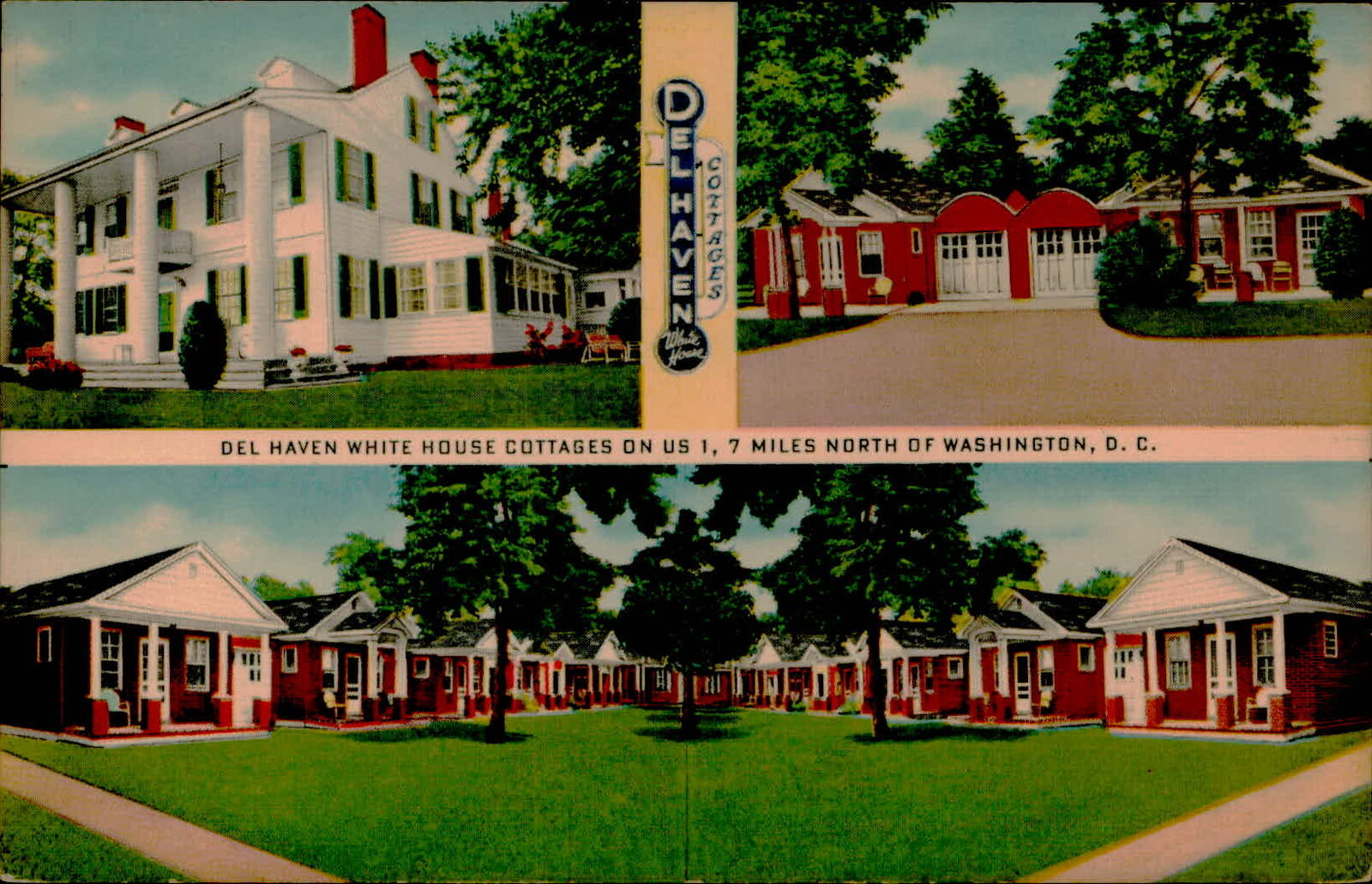 Postcard: WHITE HOUSE COTTAGES ON US 1