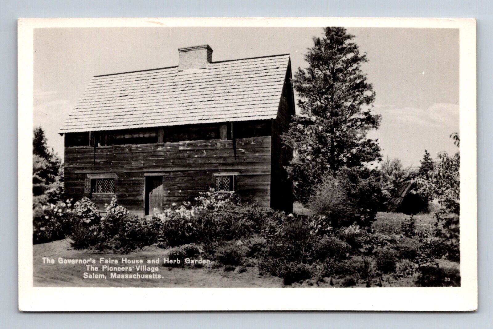 RPPC The Governor\'s Faire House Pioneers\' Village Salem MA Real Photo Postcard
