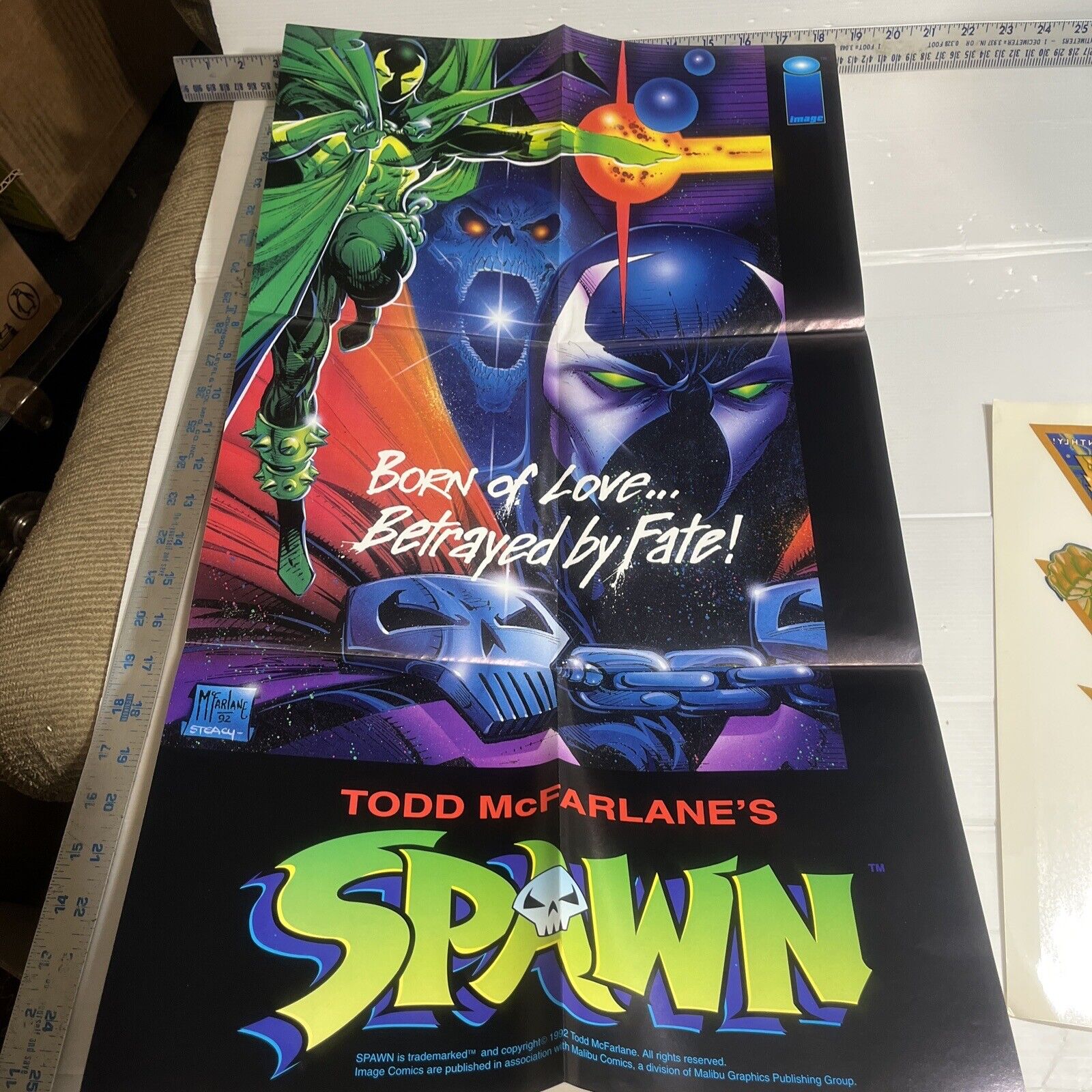 Spawn Promo Poster by Todd McFarlane (1992) (Folded) about 26\