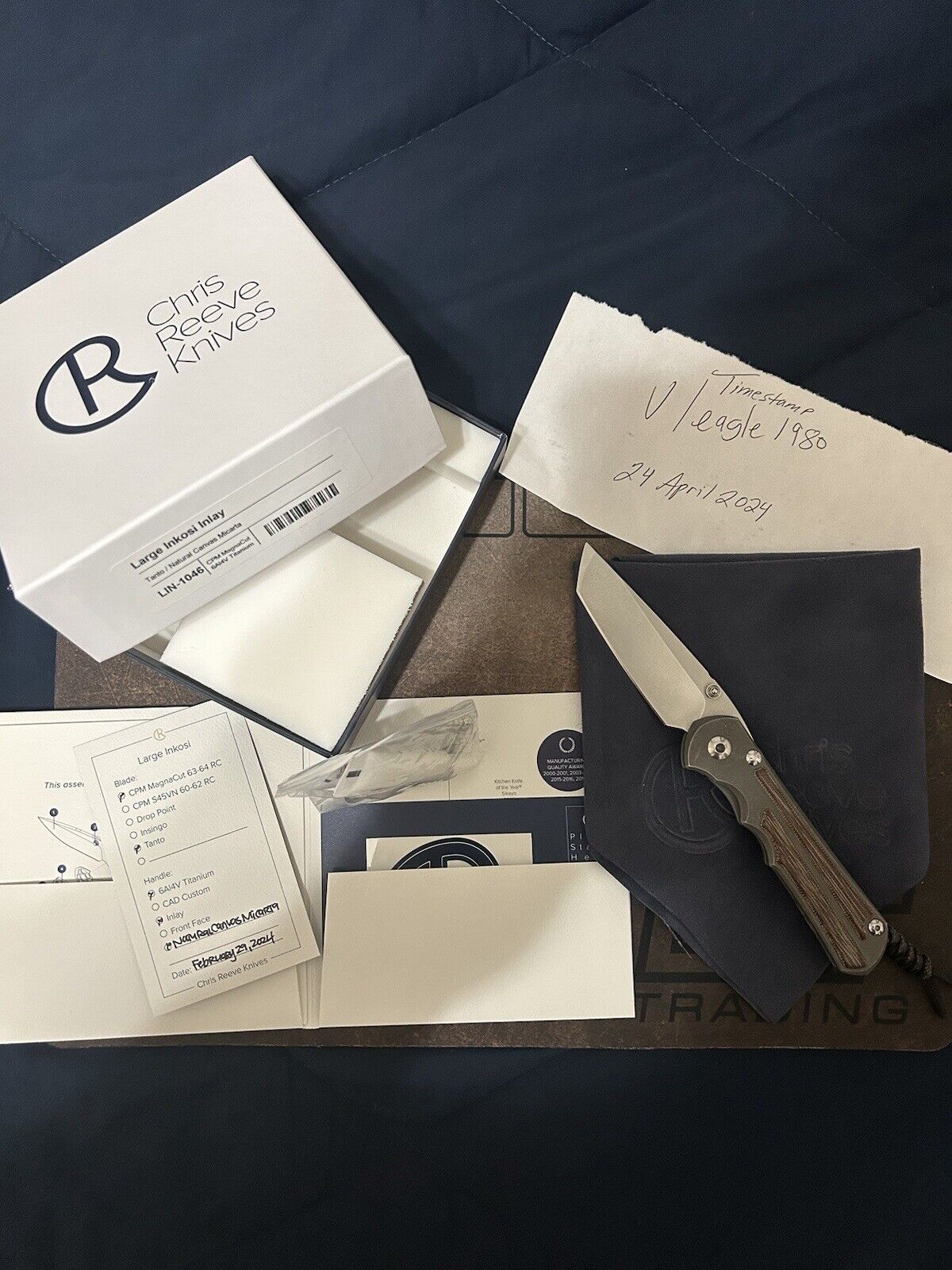 Chris Reeve Knives Large Inkosi Tanto Natural Micarta MagnaCut