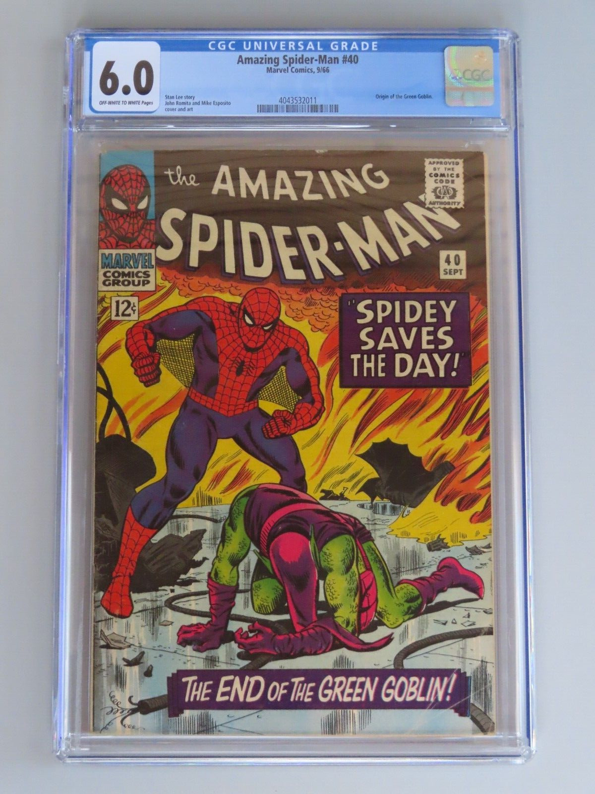 Amazing Spider-Man #40 (1966) - CGC 6.0 - Green Goblin Origin