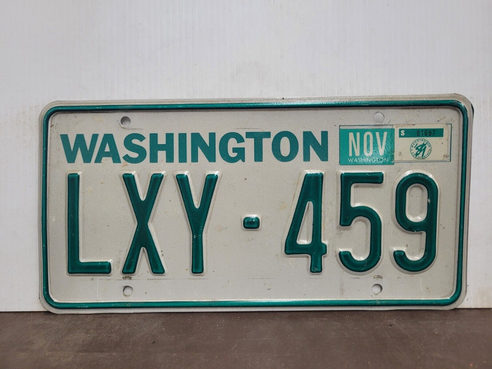 1989 Washington License Plate Tag Original.
