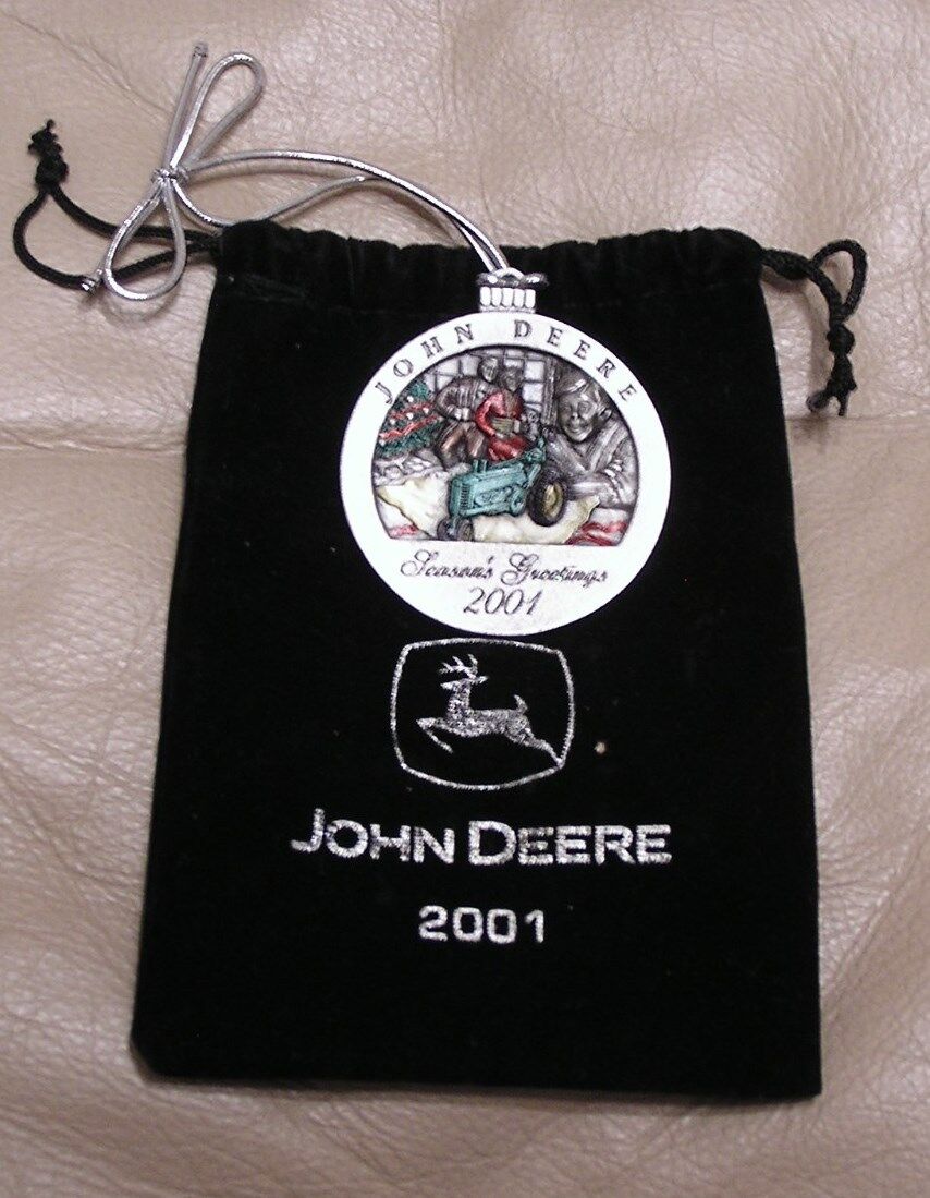 NEW -- #6 in this series -- 2001 John Deere Pewter Christmas Ornament 