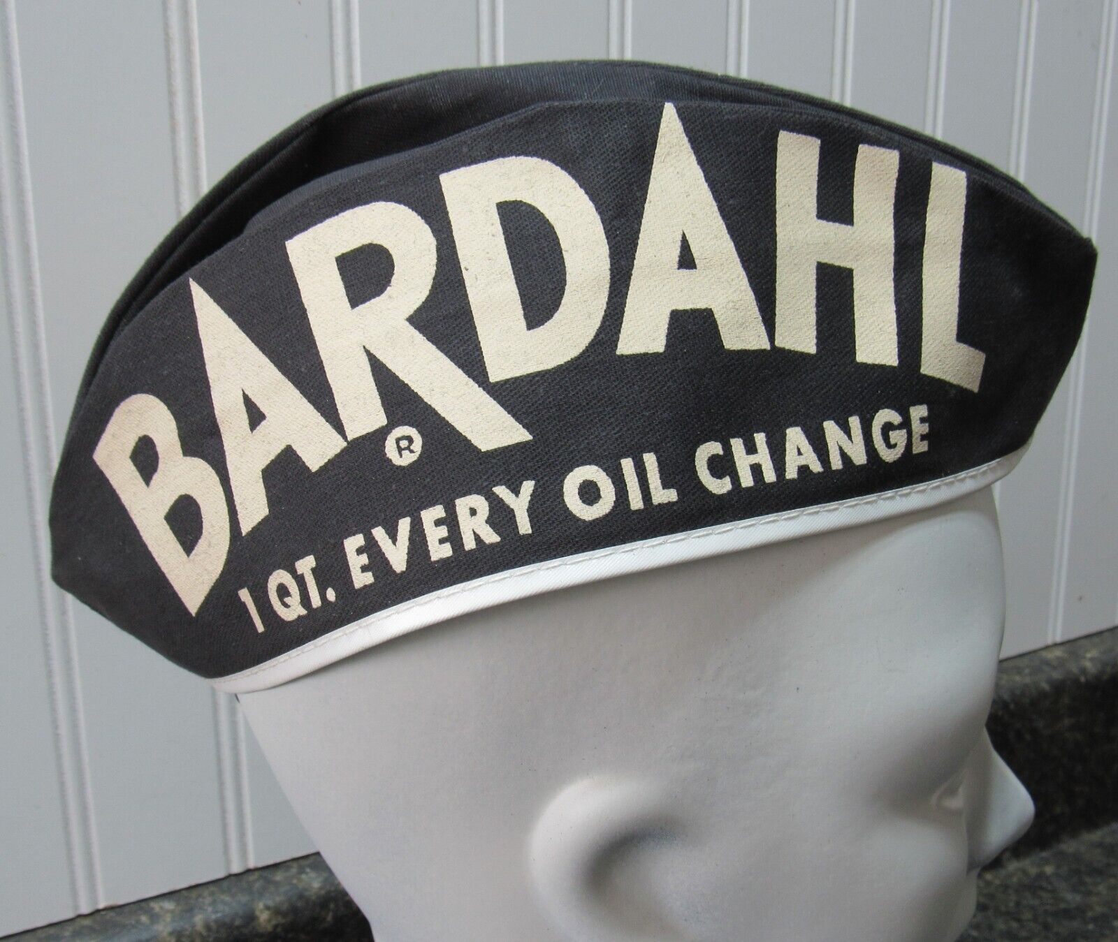 UNUSED Vintage BARDAHL OIL Gas Service Station Mechanics Garrison Hat Cap SIZE 7