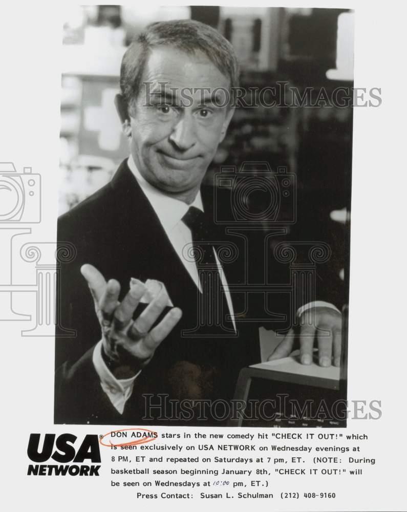 1992 Press Photo Actor Don Adams on Television\'s \