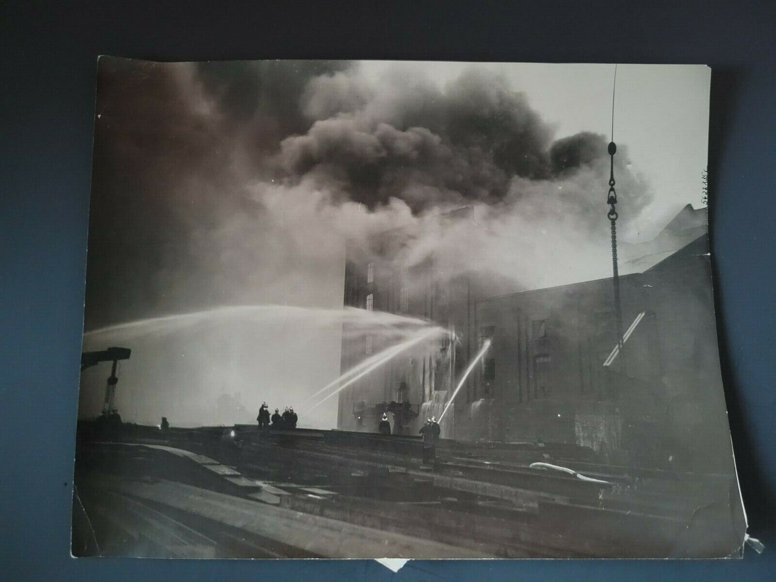 Original Photo of a London Warehouse Fire Dated 11/4/26