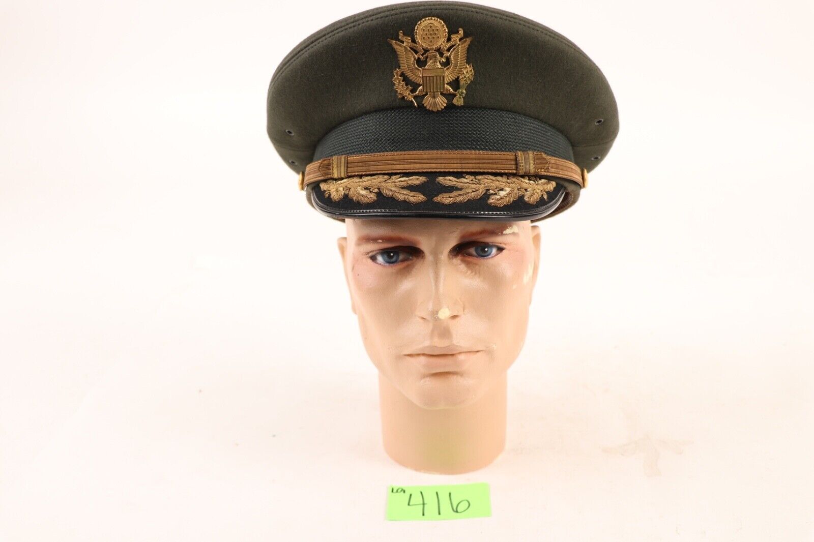 Post WWII Era Named Field Grade Officers Brimmed Visor Cap/Hat Large Size