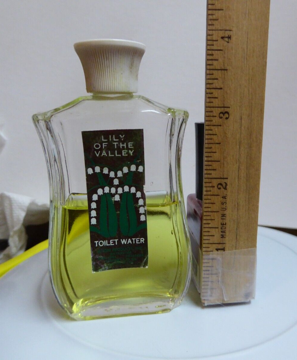 Old Vintage 40s ? AVON Toilet Water Lily of the Valley 2 oz. partial contents