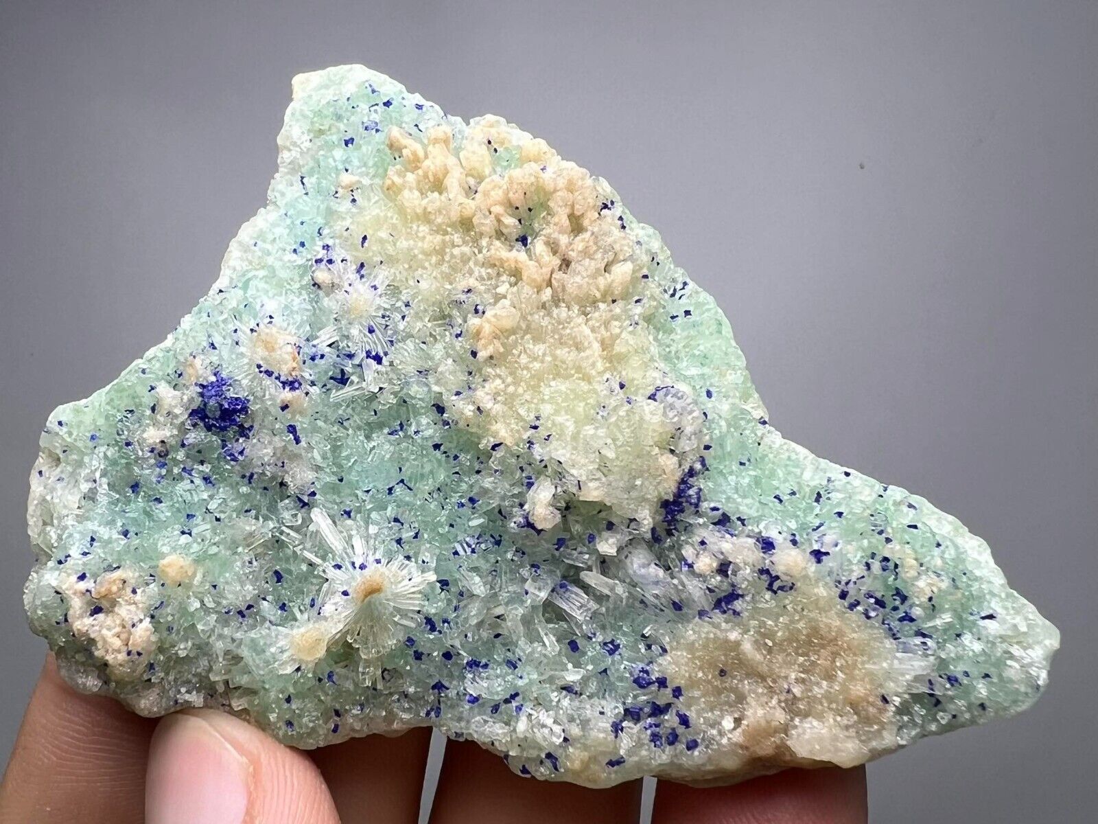 397 Carat Very Beautiful Aragonite With Blue Azurite Crystals Specimen @Afg