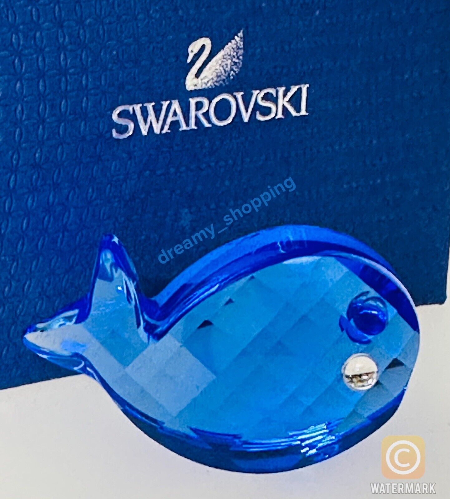 NIB Swarovski 2005 Walter The Whale Blue Sparkling Crystal Figurine #5069543