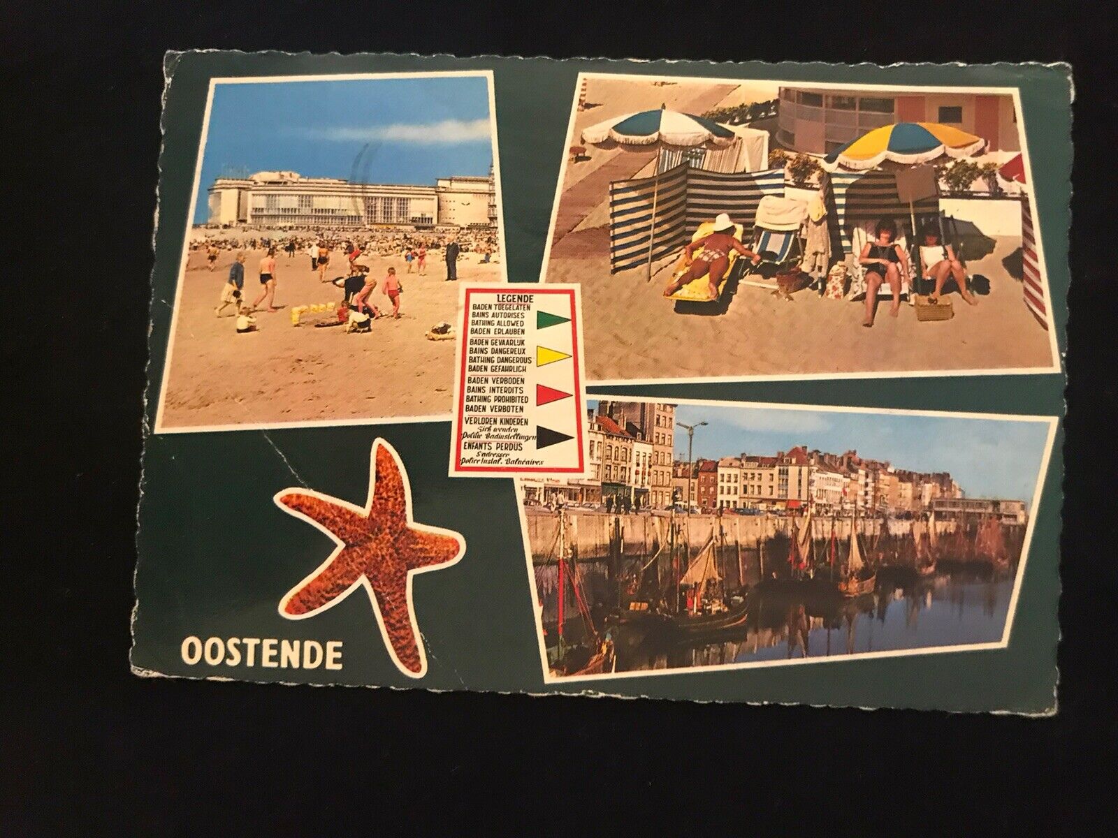 Vintage Postcard 1950\'s Ostend/Oostende/Ostende Beach Belgium