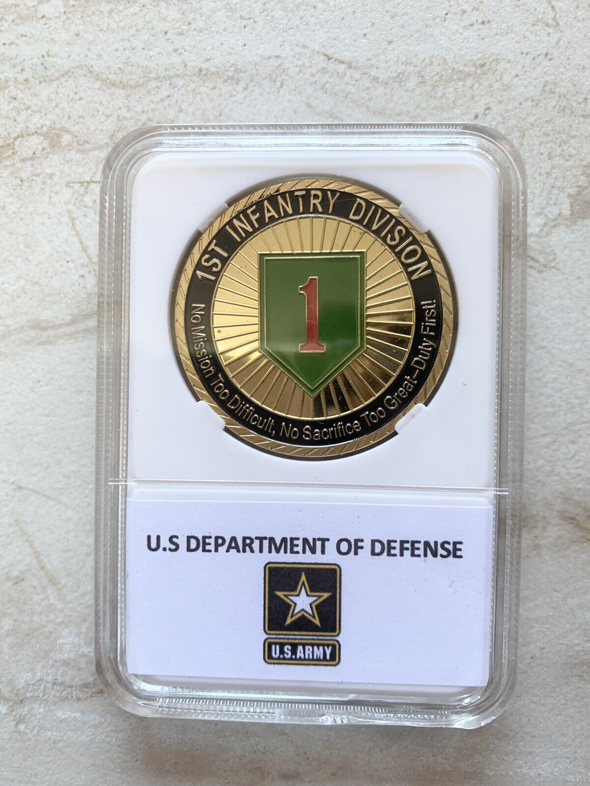 challange coins US army 1st First Infantry Division