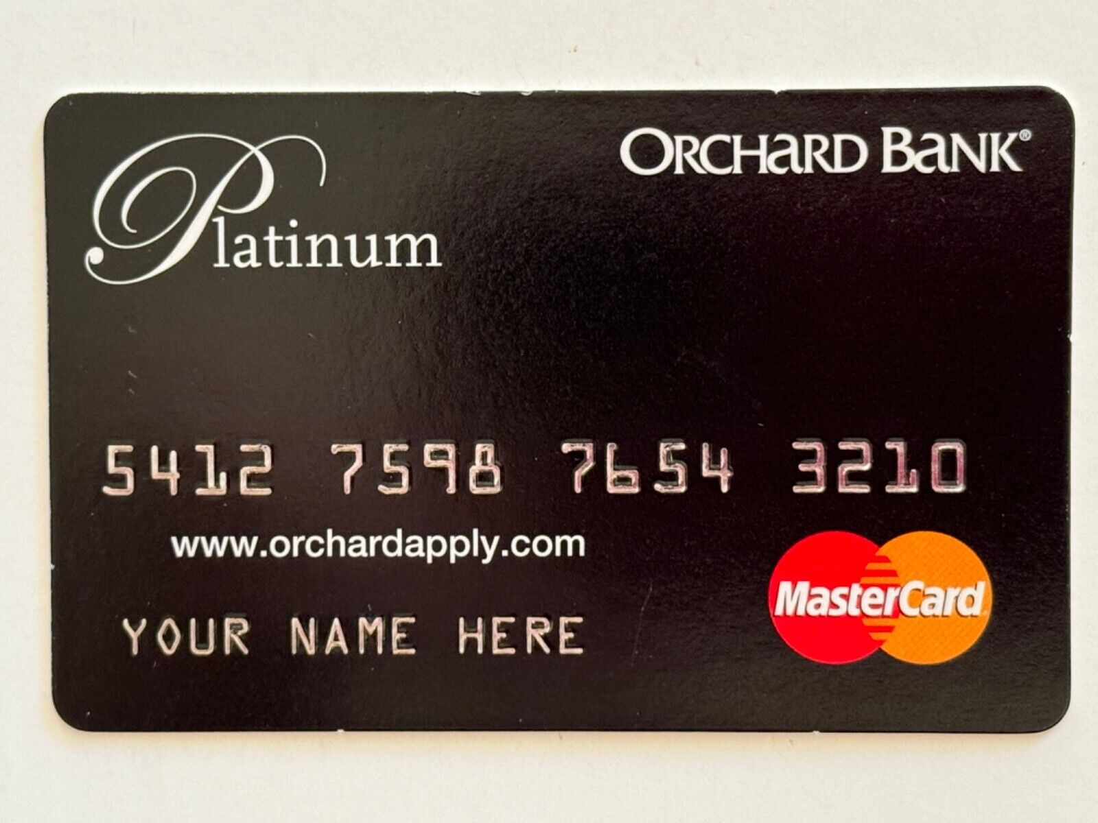 Orchard Bank Platinum Credit Card▪️Your Name Here▪️Not a Valid Credit Card