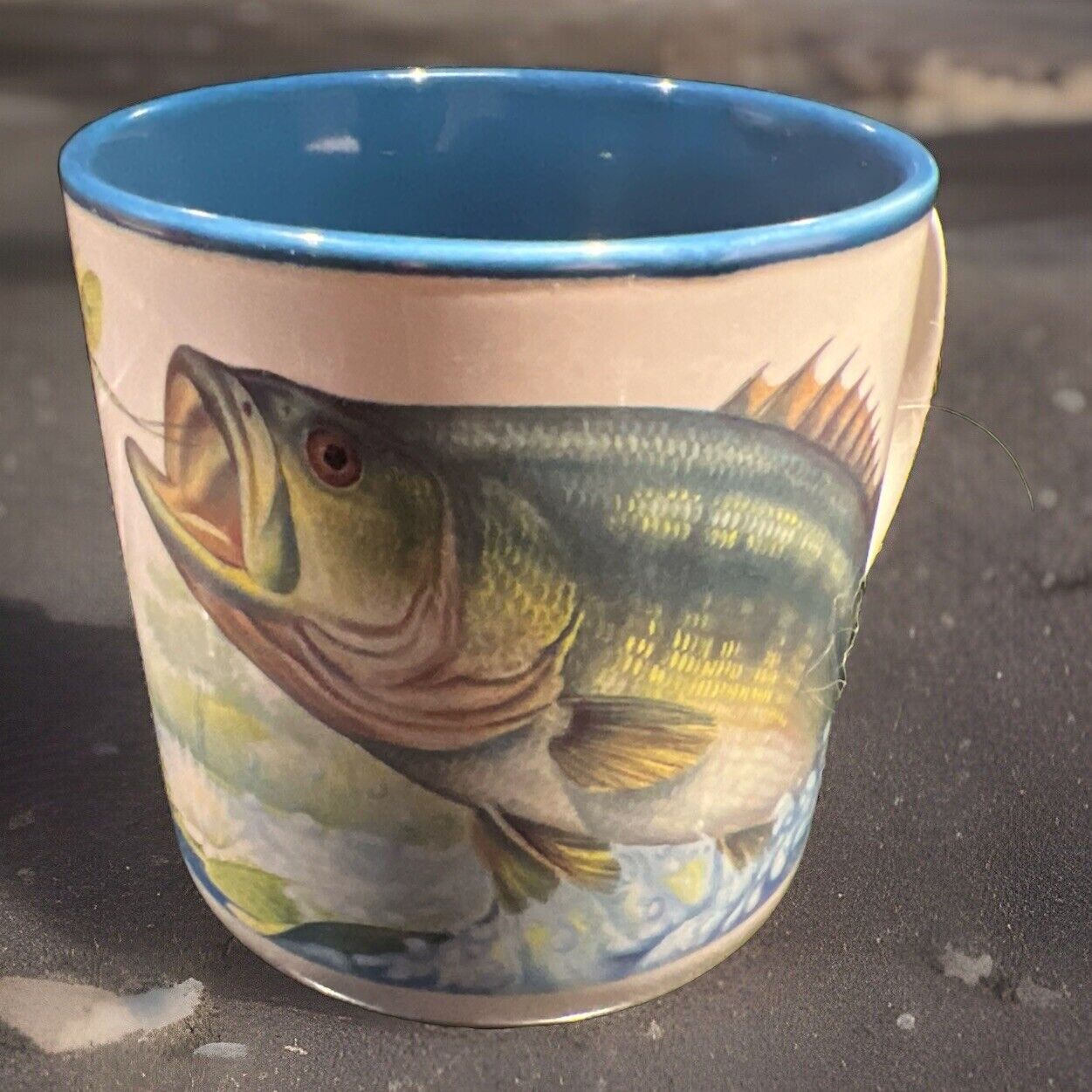 Vintage Potpourri Press Collectible BASS FISH Coffee Mug 1990 10 oz CE Pearson