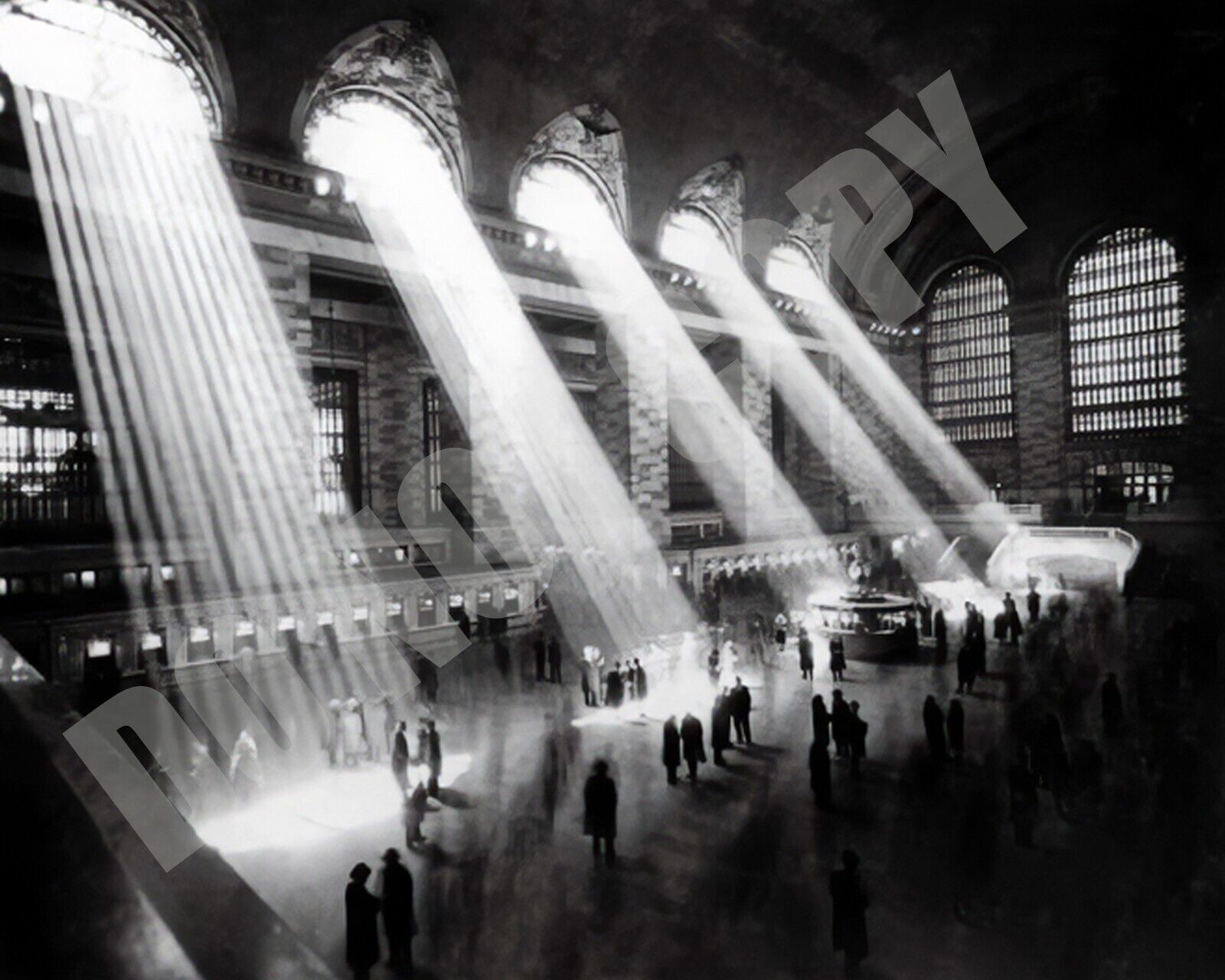 1929 Grand Central Terminal New York City Sun Coming Through Windows 8x10 Photo
