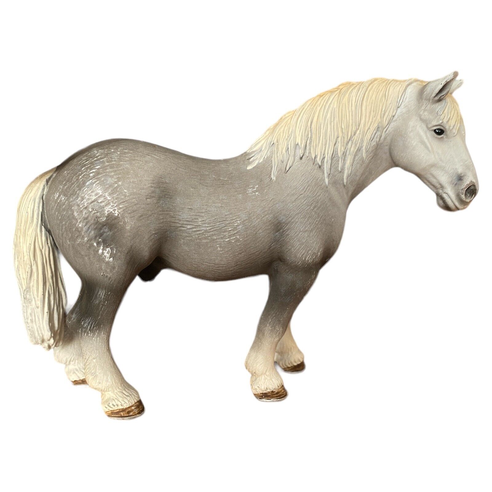 Schleich PERCHERON STALLION Dapple Grey 13623 Horse Figure 2006 Retired Toy