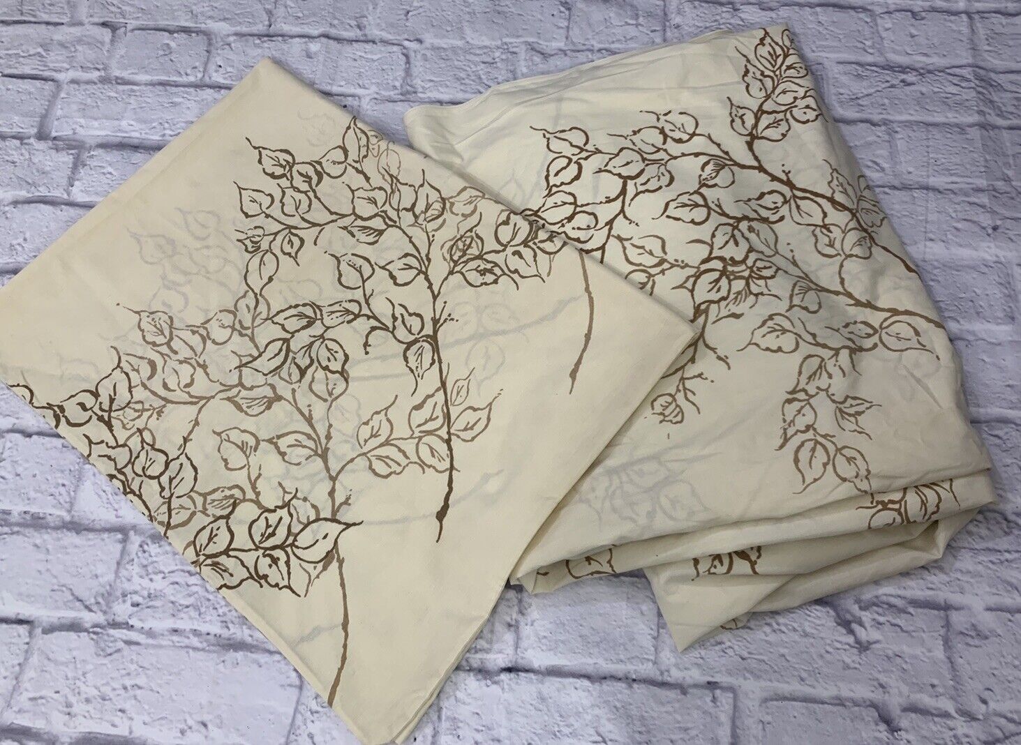 Vintage Sheets Full Fitted Pillowcase Nature
