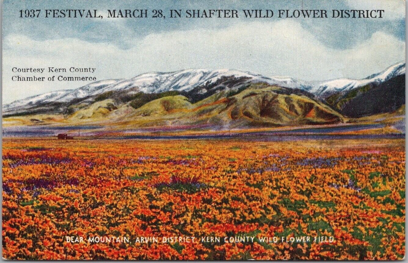 1937 KERN COUNTY California Postcard \
