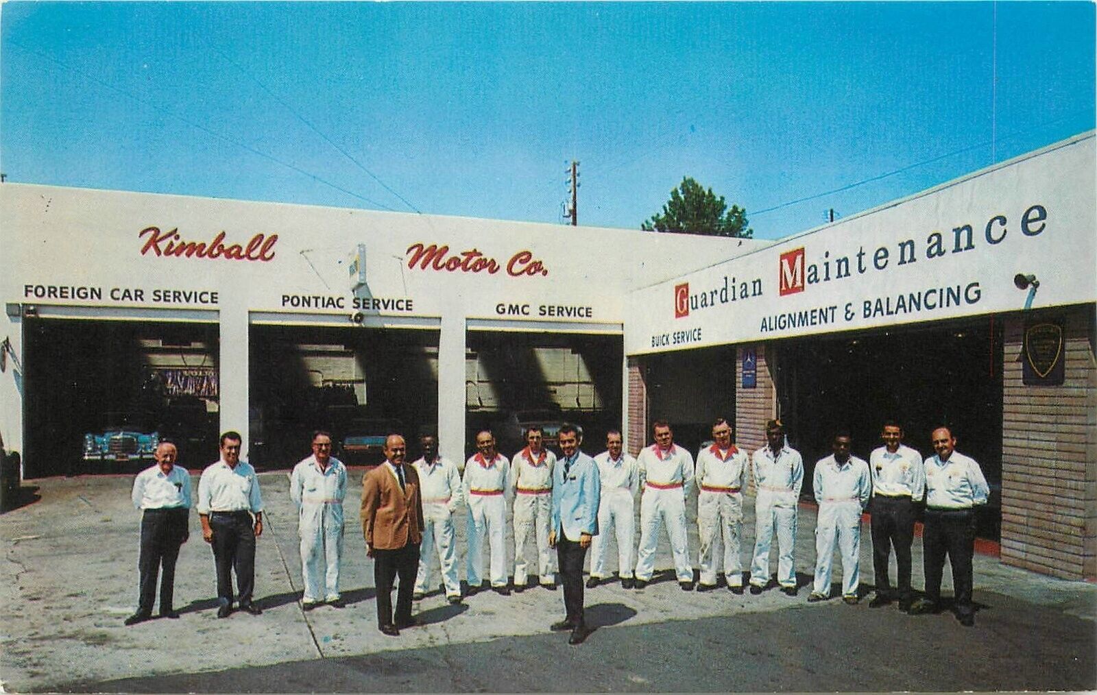 Postcard 1967 California San Luis Obispo Kimball Motor Repair shop 23-12468