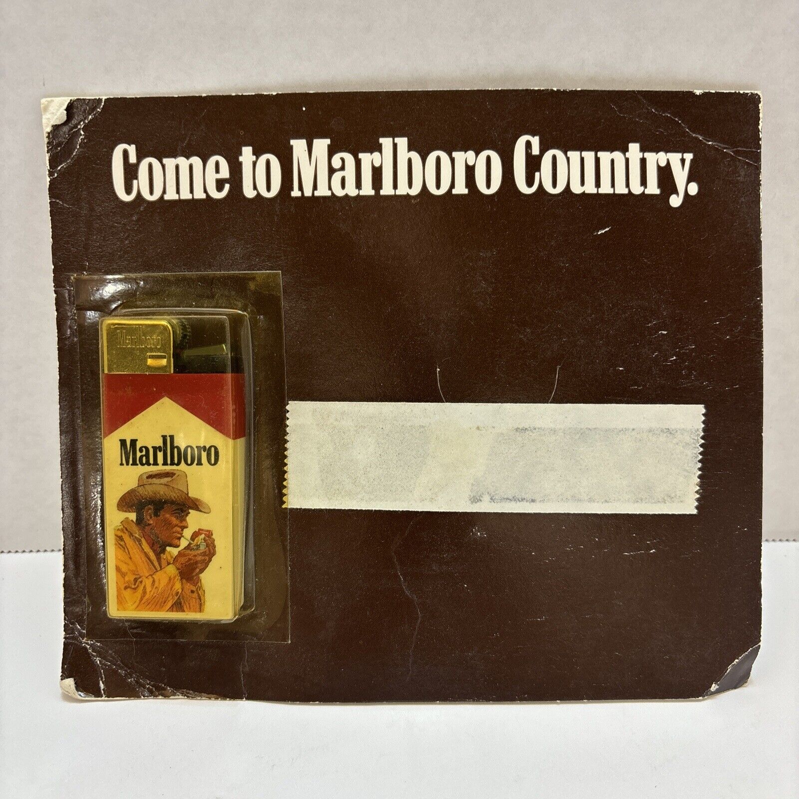 Vintage Marlboro Man Cigarette Lighter Phillip Morris 1987 Promotional Advertise