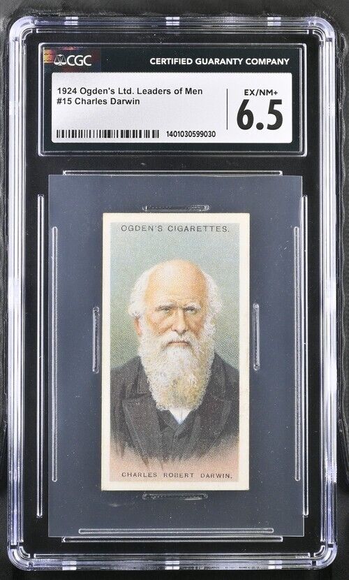 Charles Darwin - 1924 Ogden's Ltd. - Leaders of Men - #15 - CGC 6.5